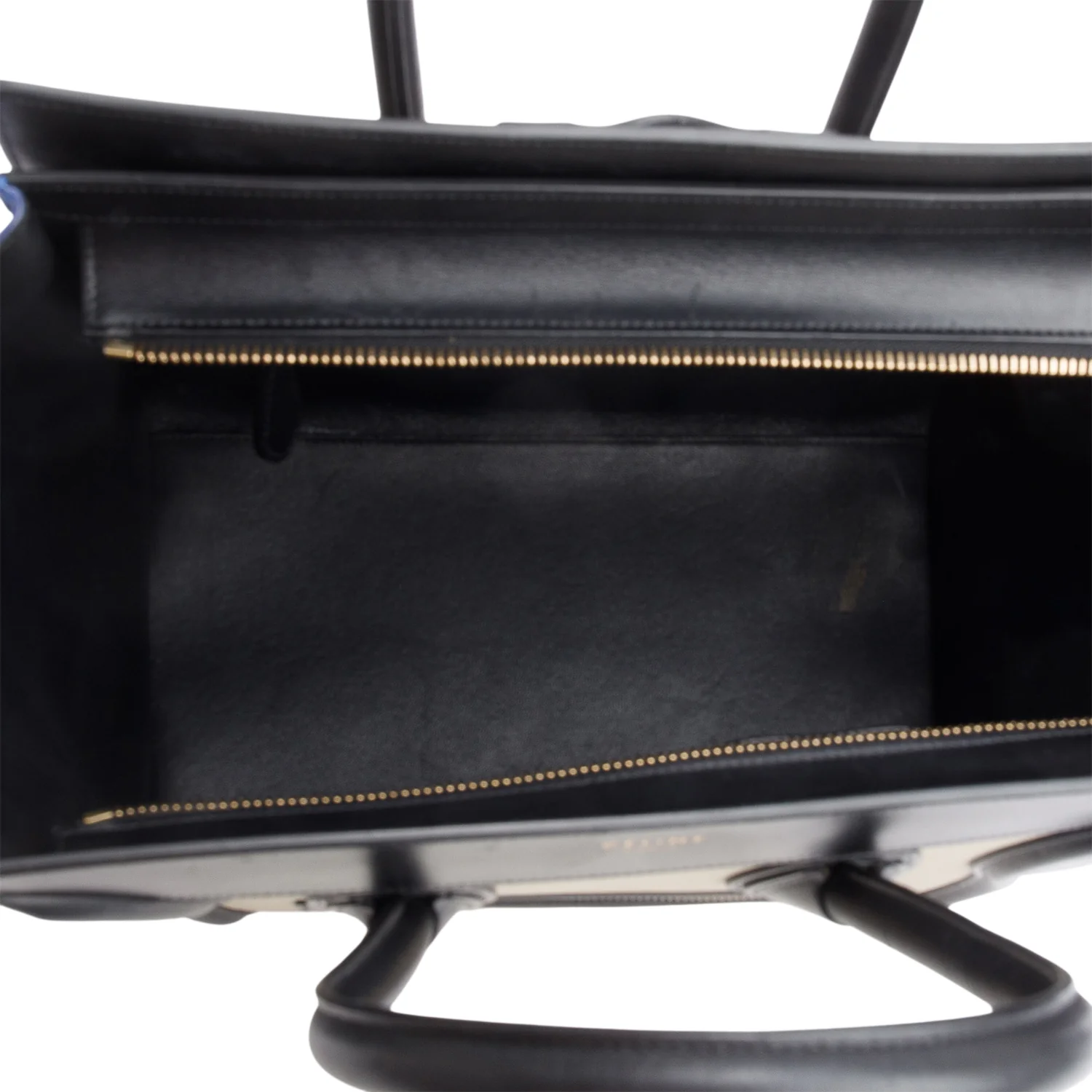 Celine Tri-Color Elephant Calfskin Mini Luggage Tote - Image 6