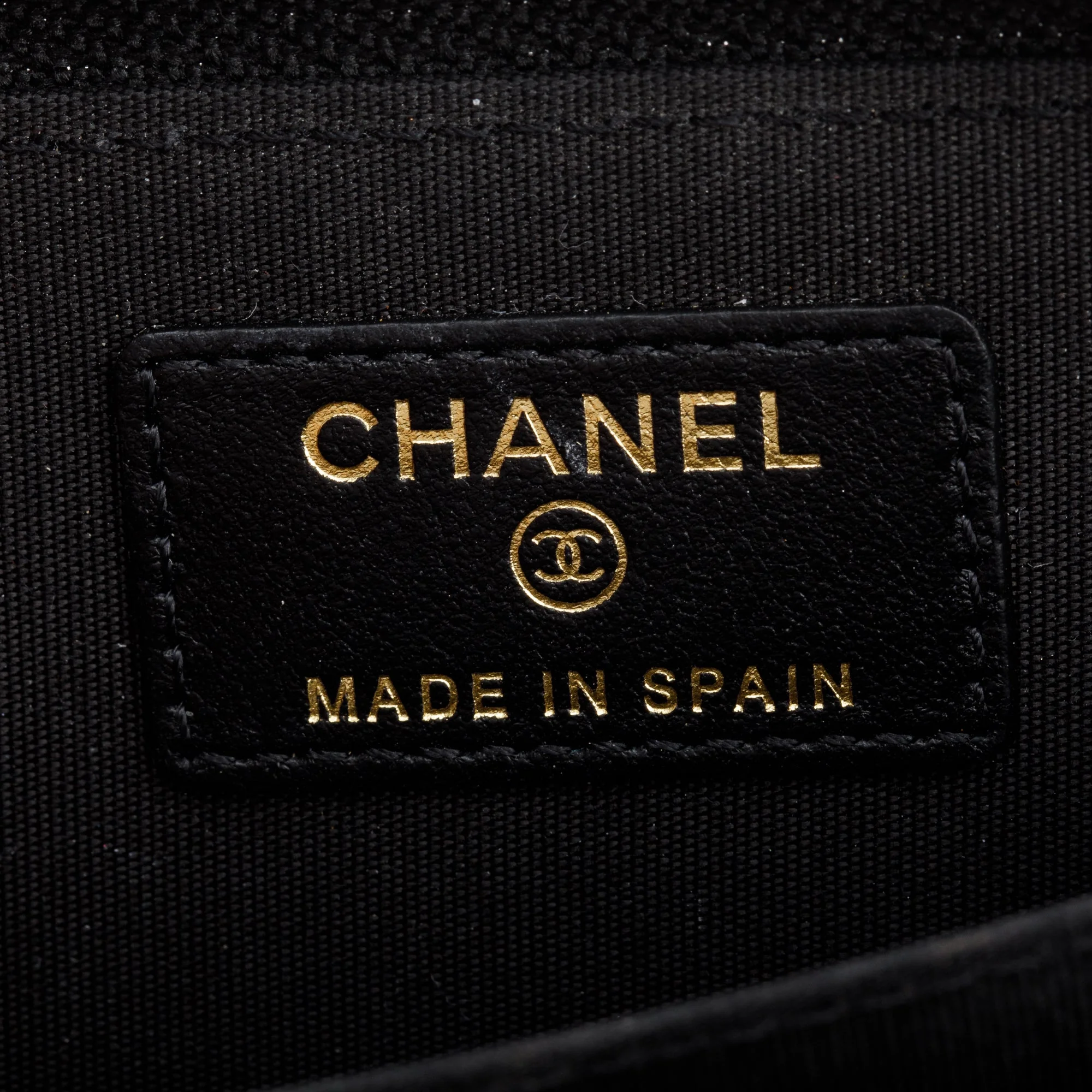 Chanel 2020 Black Caviar Leather Zip Around Boy Coin Purse w/ Box, Receipt & Authenticity Card - Image 6