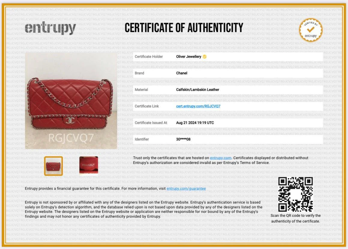 Chanel 2020 Red Quilted Calfskin Leather Large Running Chain Flap Bag w/ Authenticity Card - Image 10