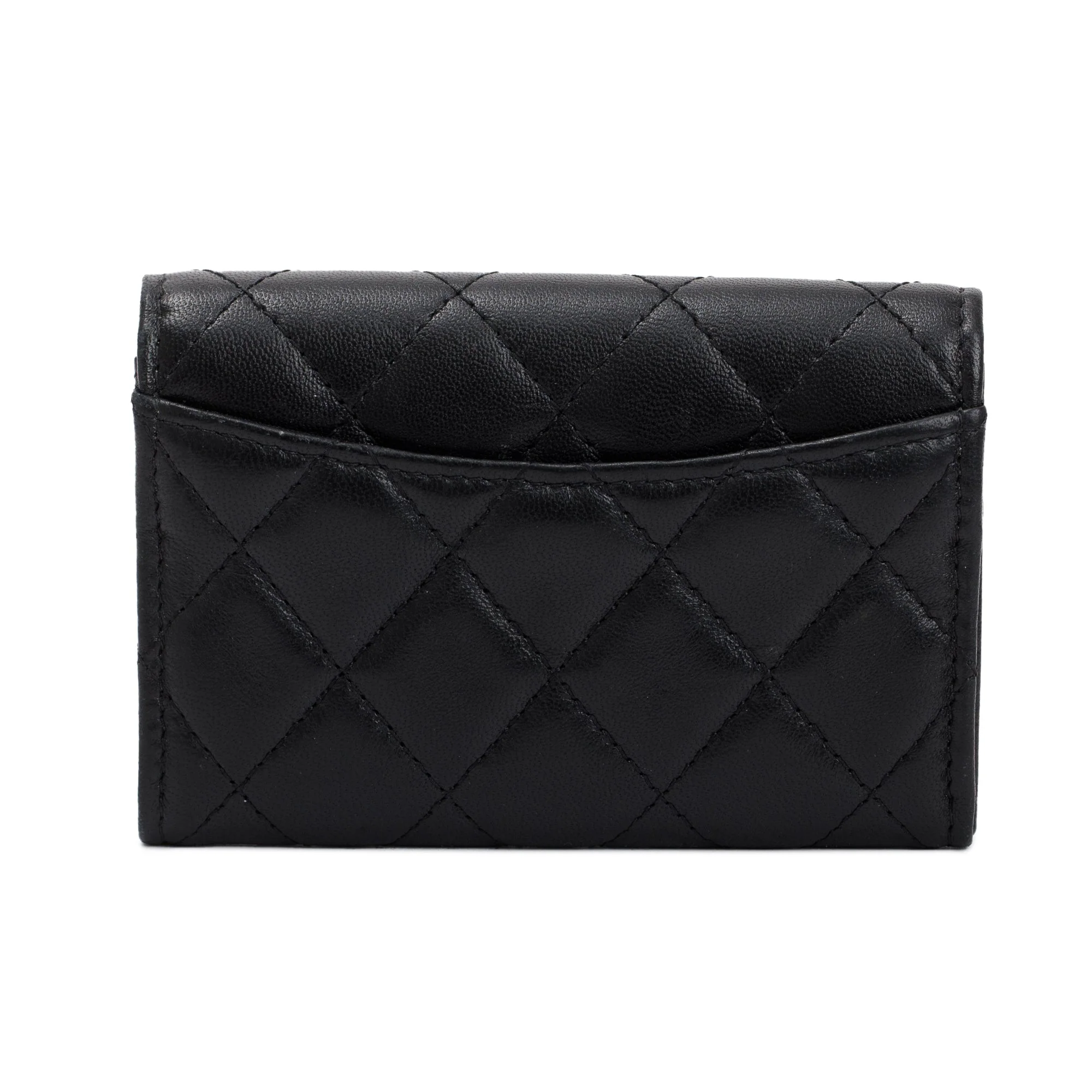 Chanel 2021 Black Caviar Leather Classic Flap Card Holder w/ Authenticity Card - Image 3