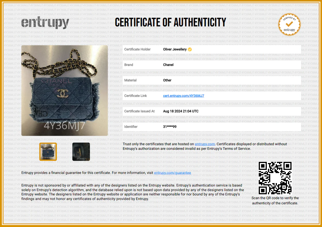 Chanel 2021 Denim Mood Clutch with Chain w/ Box & Authenticity Card - Image 10