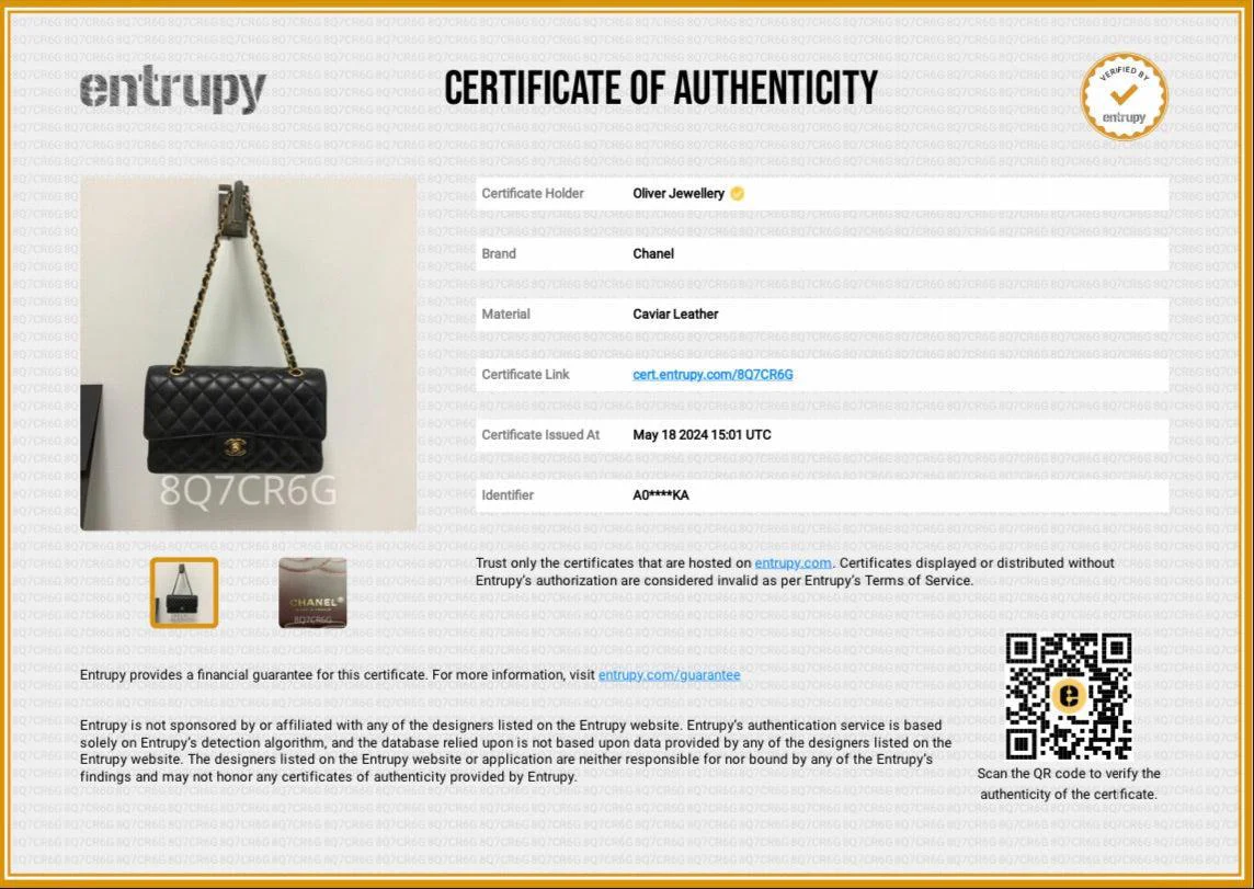 Chanel 2022 Black Caviar Leather Medium Classic Double Classic Flap Bag w/ Box & Receipt - Image 11