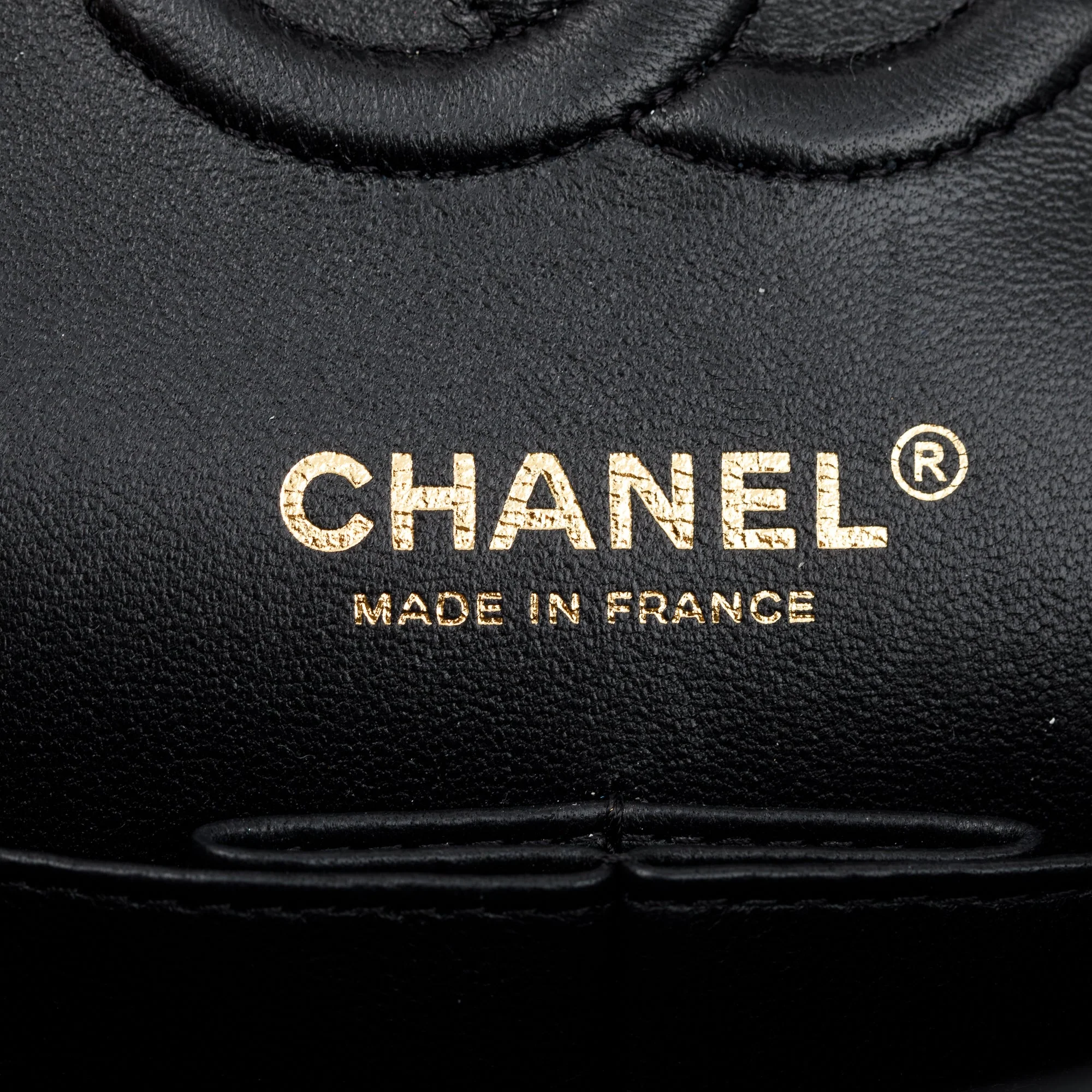 Chanel 2022 Black Lambskin Classic Small Double Flap Bag w/ Box - Image 9