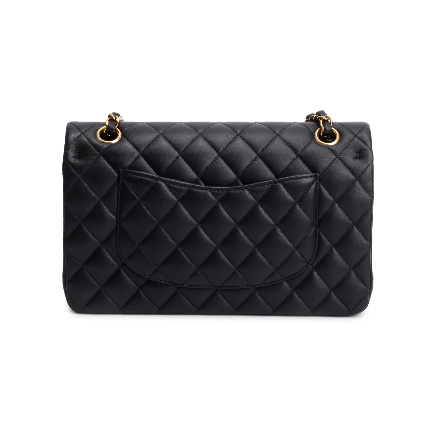 Chanel 2022 Black Quilted Lambskin Leather Classic Medium Double Flap Bag w/ Box & Receipt - Image 5