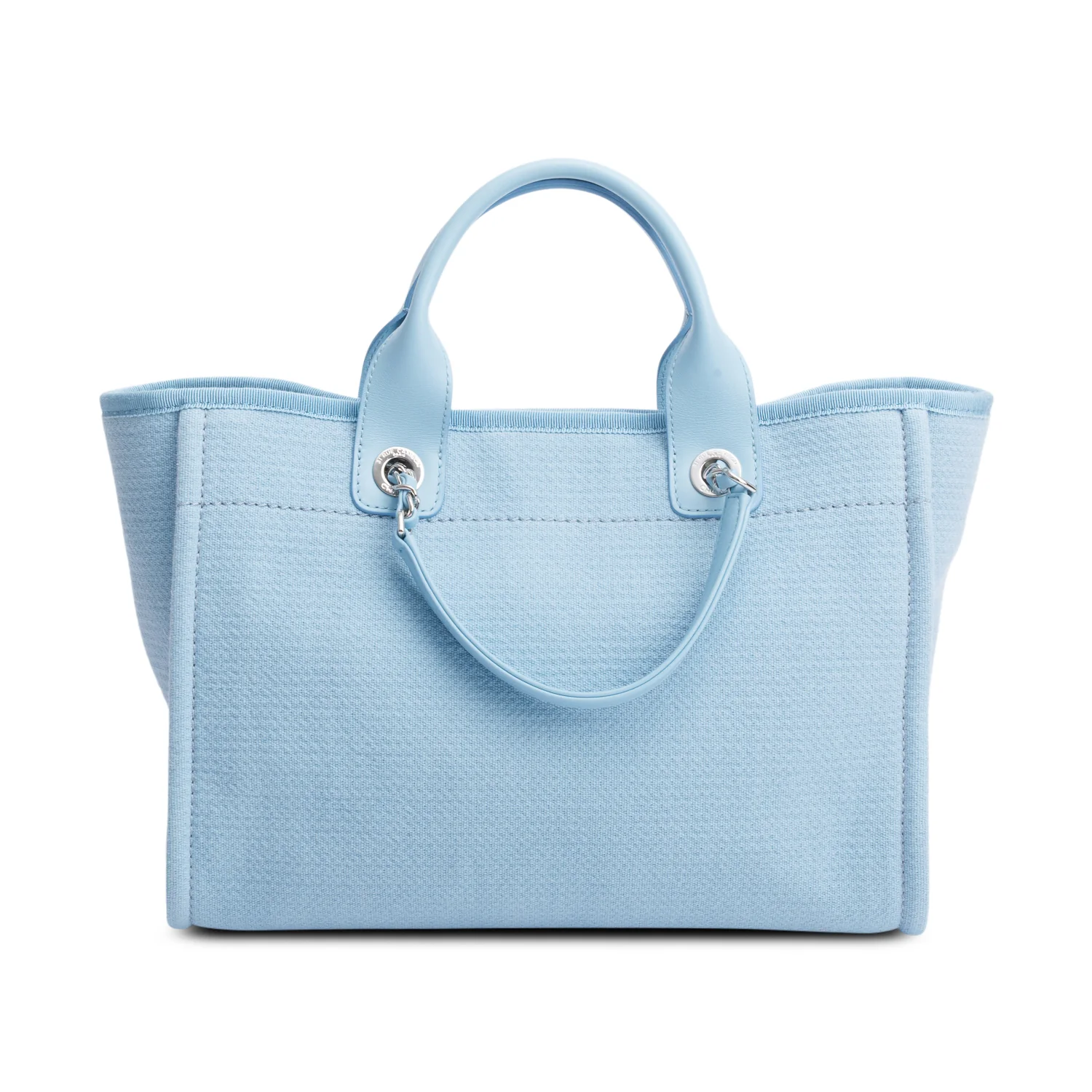 Chanel 2022 Blue Mixed Fibers Small Deauville Tote w/ Pouch & Box - Image 6