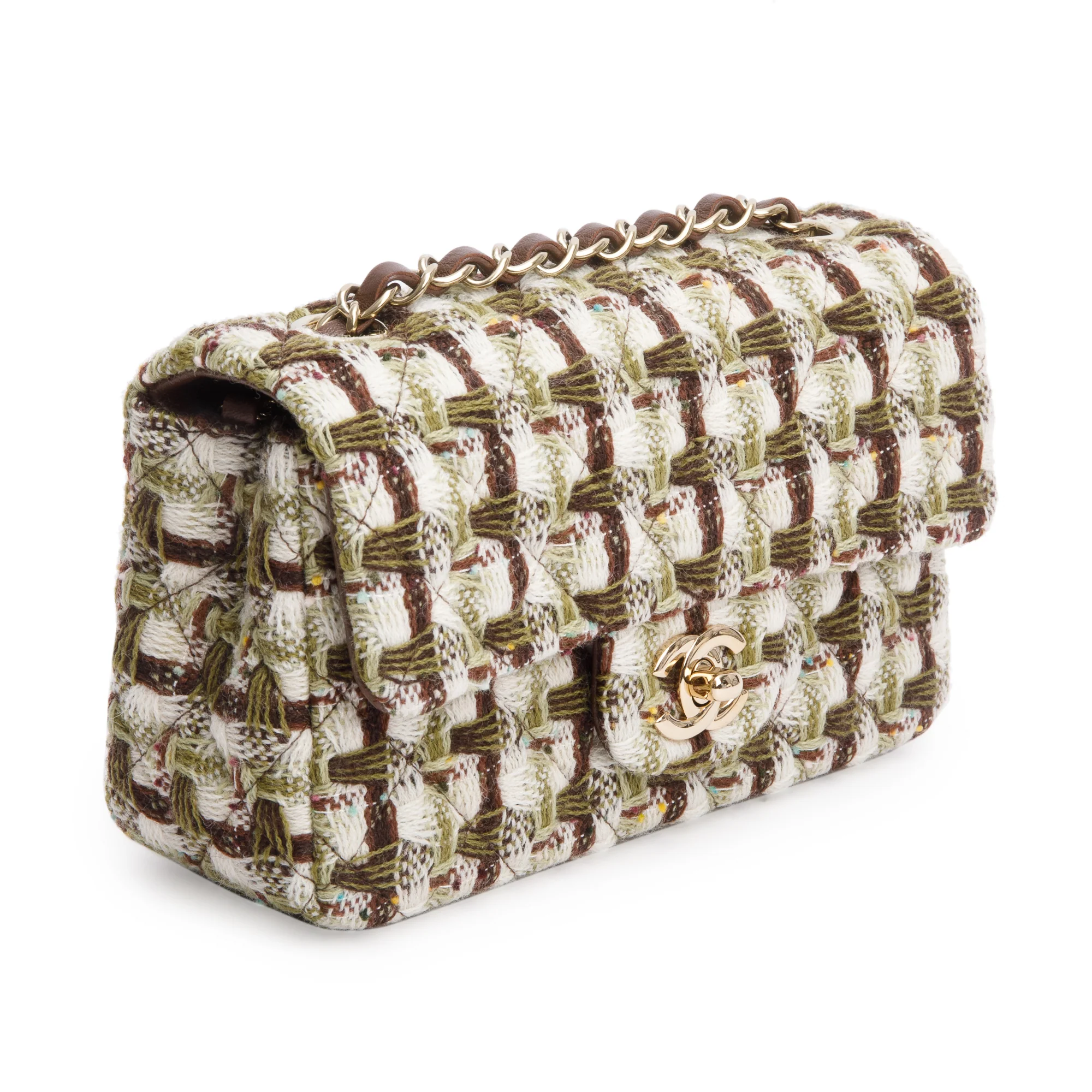 Chanel 2022 Multicolor Tweed Classic Mini Rectangular Flap Bag w/ Box - Image 5