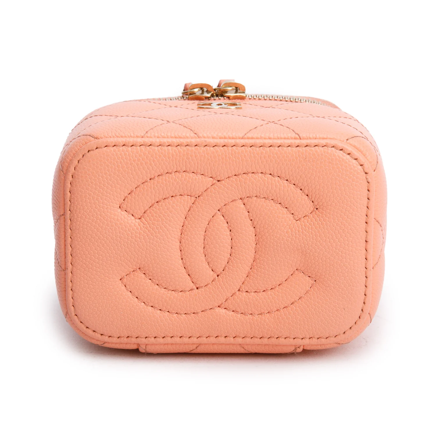 Chanel 2022 Pink Lambskin Quilted Extra Mini Vanity Case w/ Box & Receipt - Image 7