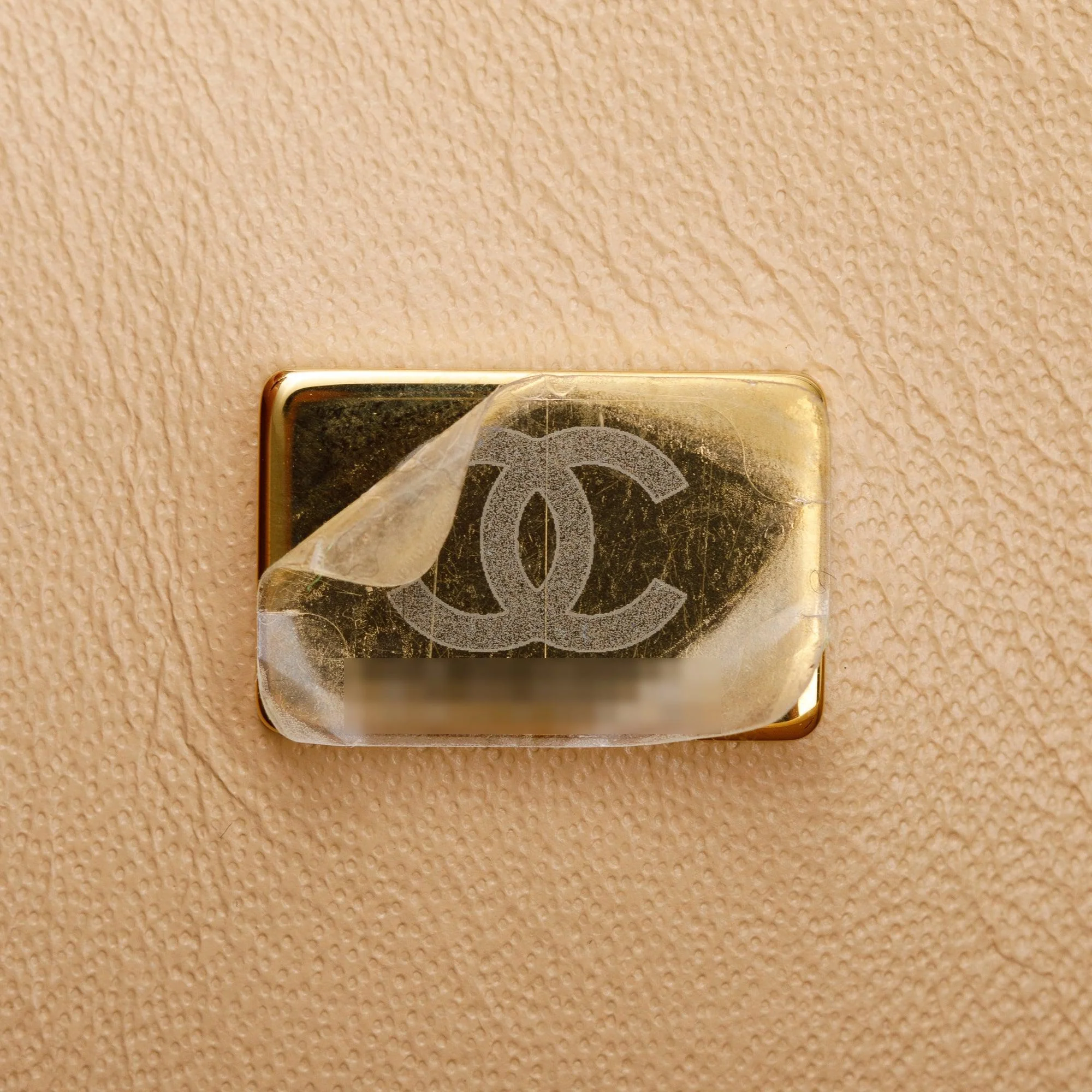 Chanel 2023 Beige Caviar Classic Jumbo Double Flap Bag w/ Box - Image 9