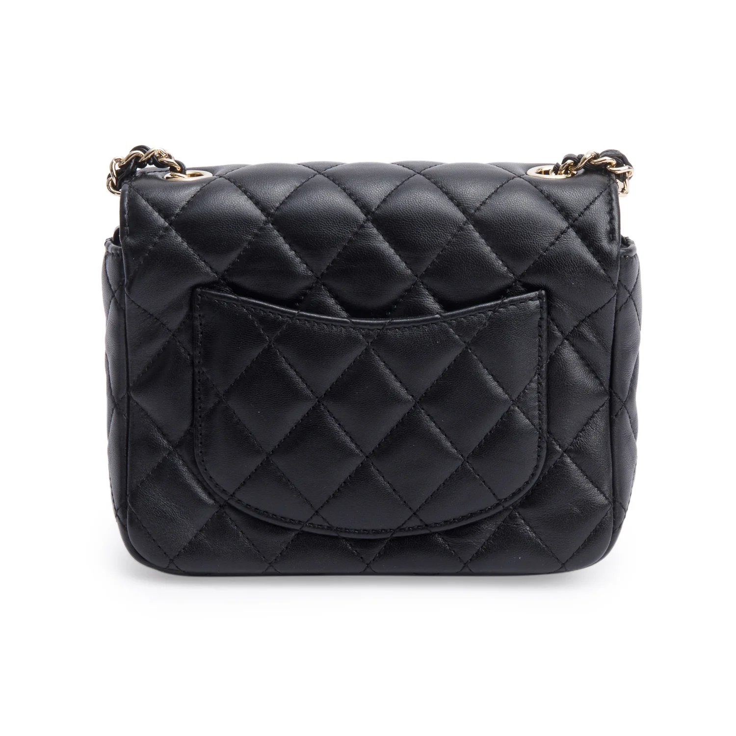 Chanel 2023 Black Quilted Lambskin Leather Candy Heart Square Mini Flap Bag - Image 5