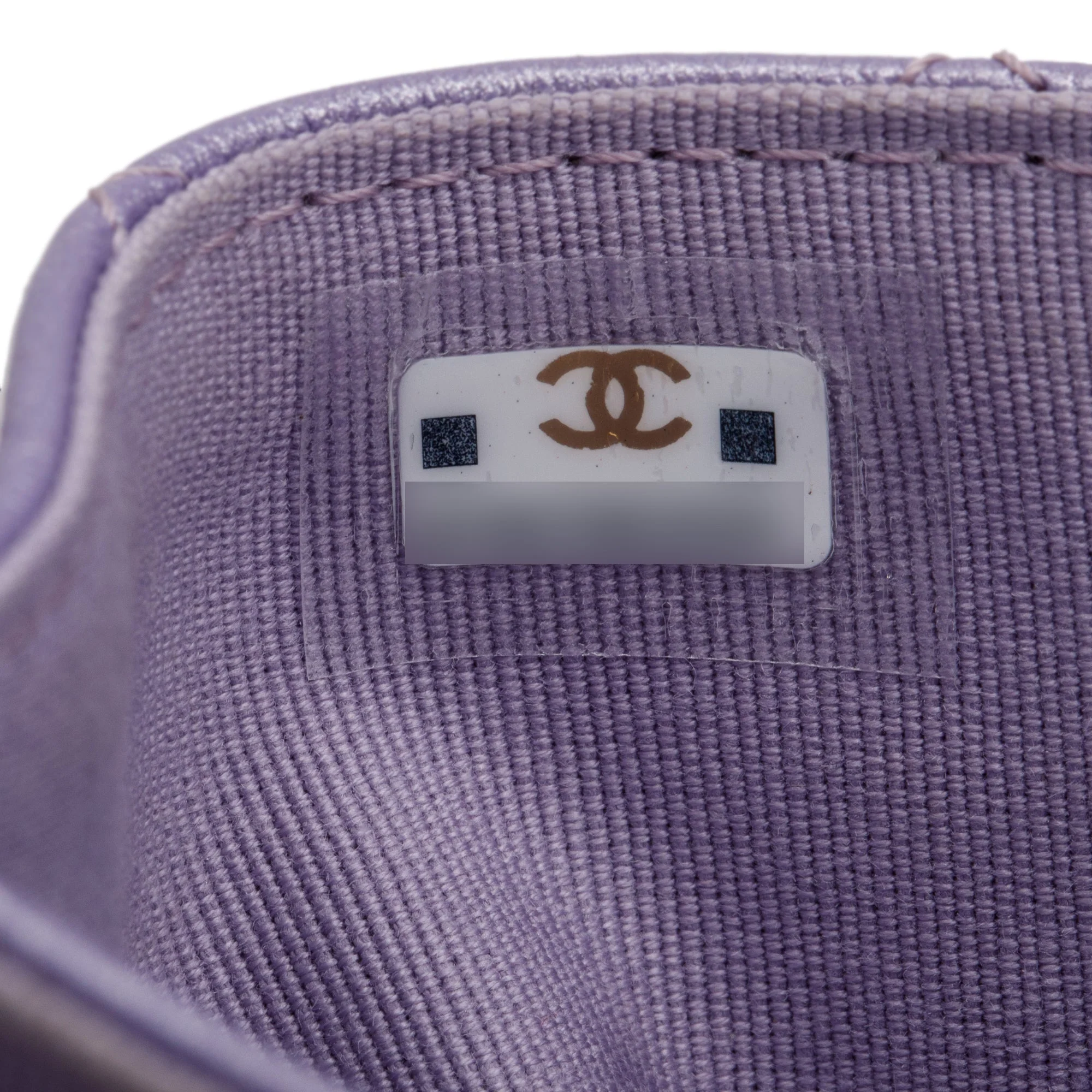 Chanel 2023 Purple Iridescent Lambskin Leather Classic Flap Card Holder - Image 6