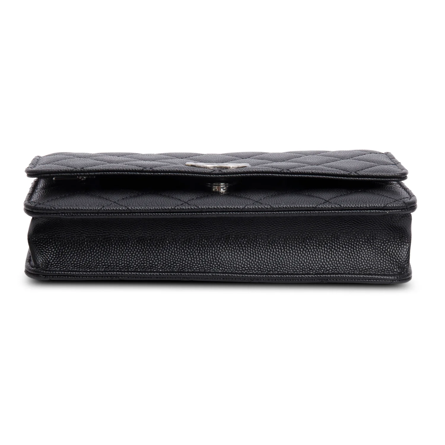 Chanel 2024 Black Quilted Caviar Leather Coco Chanel CC Wallet on Chain w/ Box & Receipt - Image 7