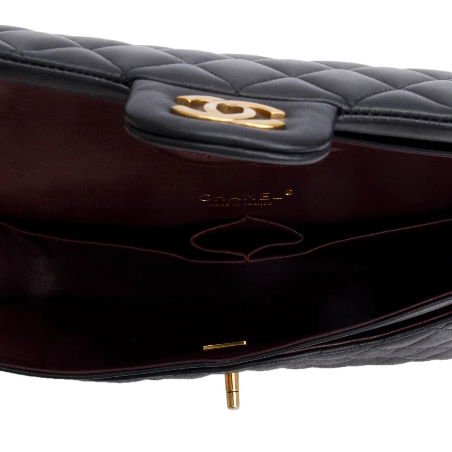 Chanel 2024 Black Quilted Lambskin Leather Classic Medium Double Flap Bag w/ Box & Receipt - Image 8