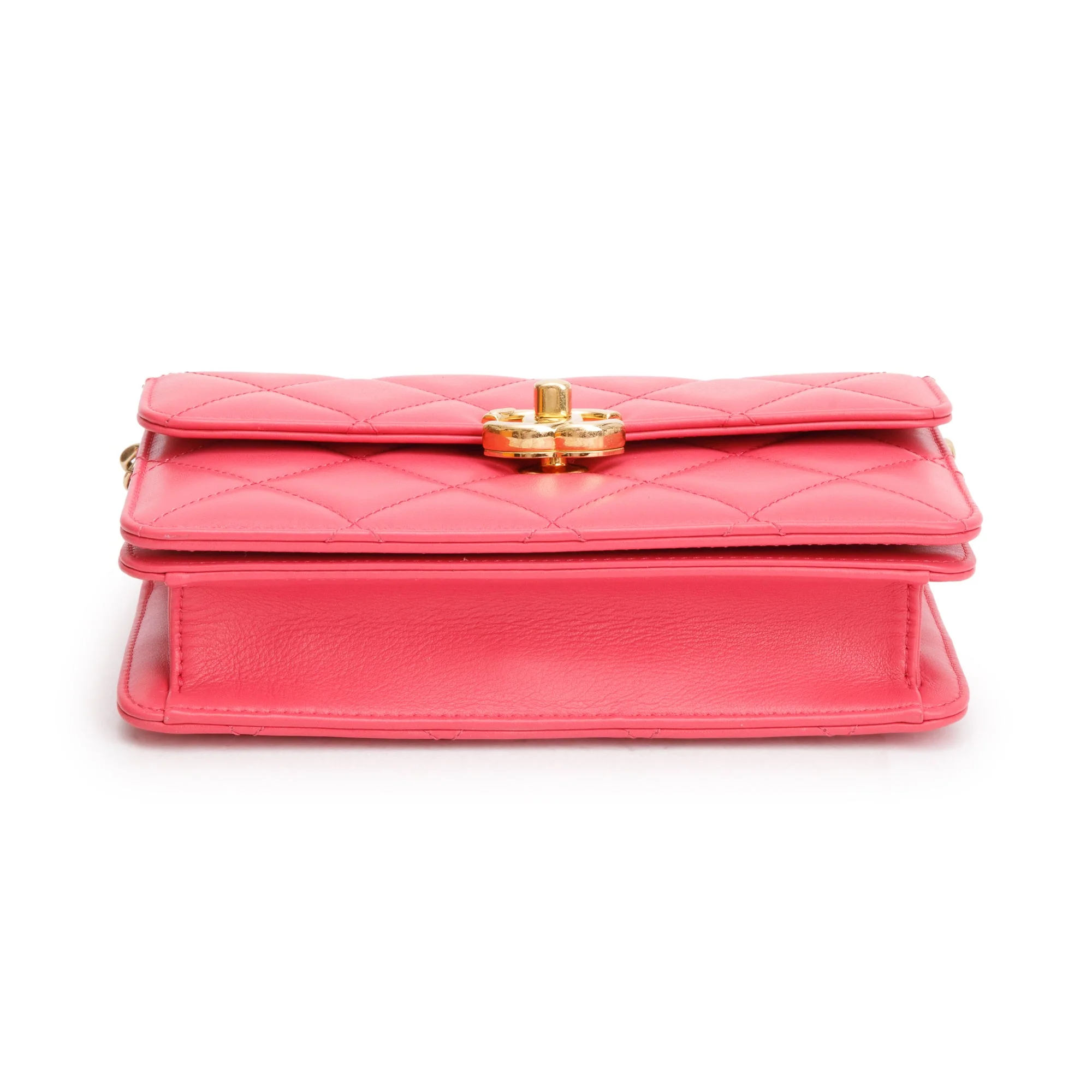 Chanel 2024 Pink Lambskin Mini Flap Bag w/ Top Handle & Box - Image 7