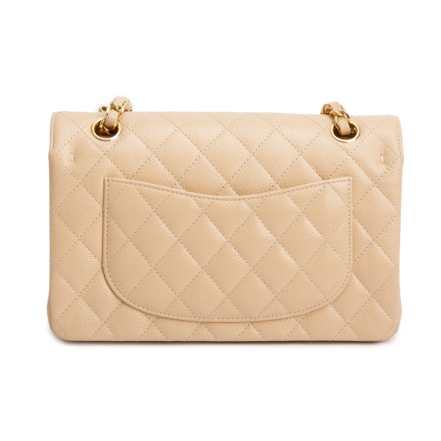 Chanel 2025 Beige Caviar Quilted Small Double Flap Bag w/ Box & Receipt - Image 6