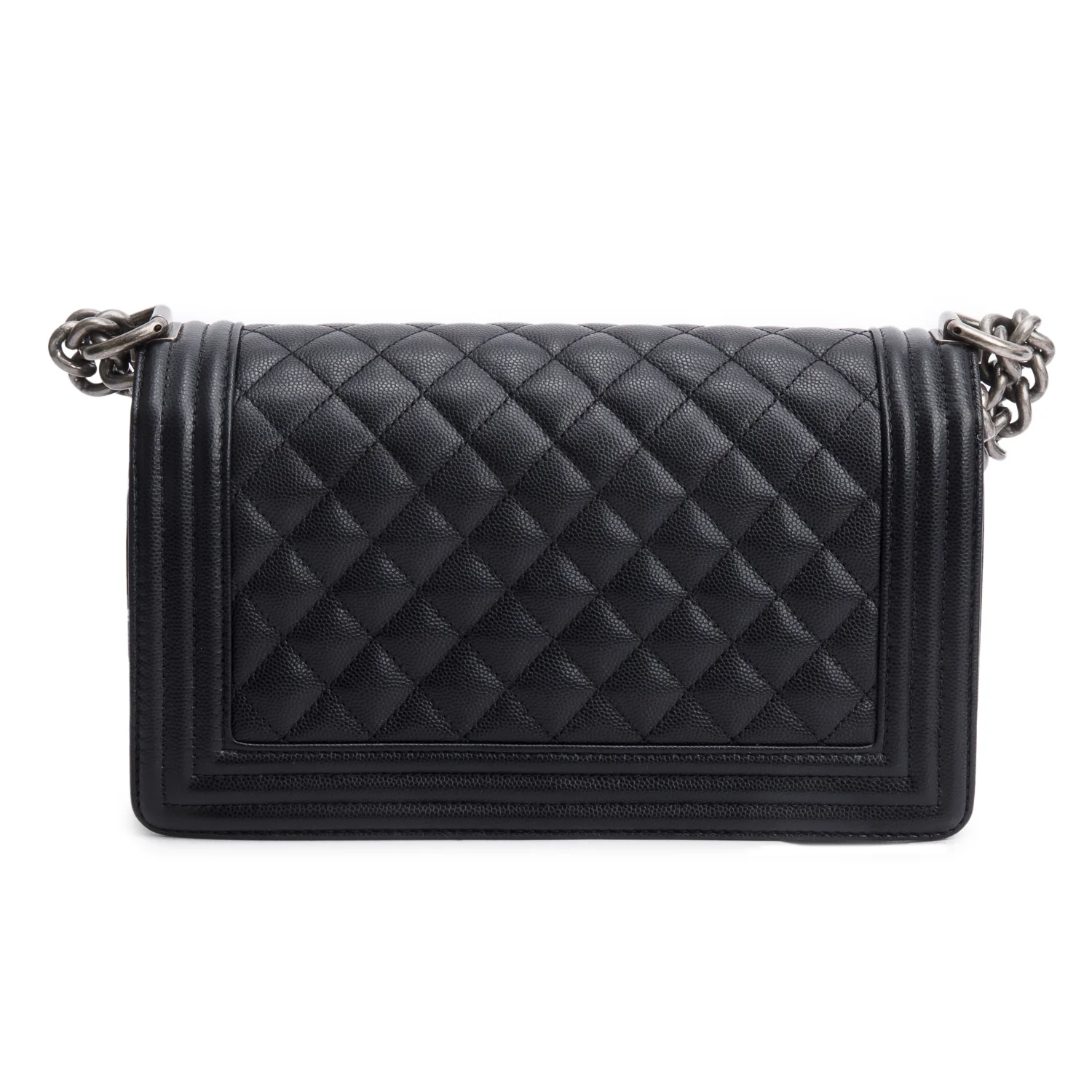 Chanel 2025 Black Caviar Quilted Medium Boy Bag w/ Box & Receipt - Image 5