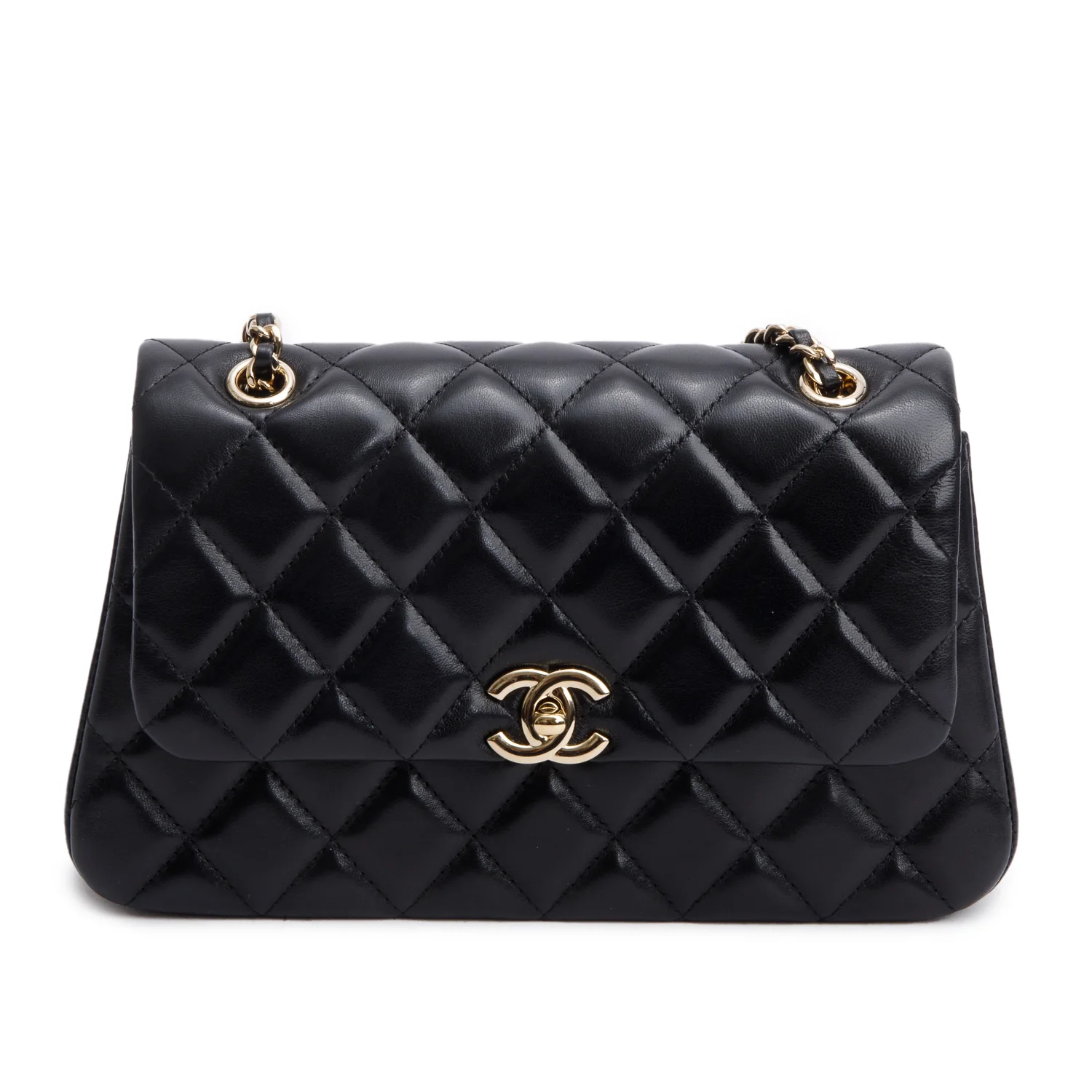 Chanel 2025 Black Quilted Lambskin Leather Small Flap Bag w/ Receipt - Image 3