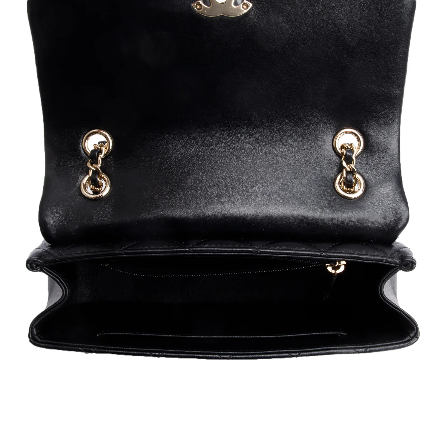 Chanel 2025 Black Quilted Lambskin Leather Small Flap Bag w/ Receipt - Image 8