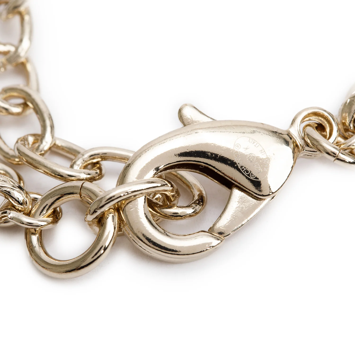 Chanel 2025 Gold Plated Mademoiselle Strass CC Choker Necklace w/ Box - Image 4