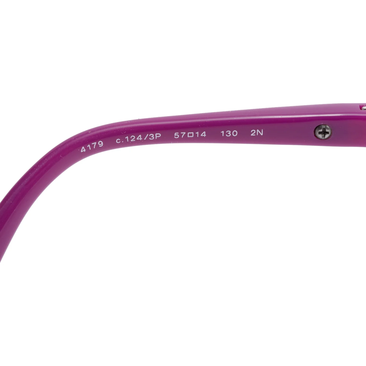 Chanel 4179 Silver Metal Purple Acetate CC Logo Aviator Sunglasses - Image 3