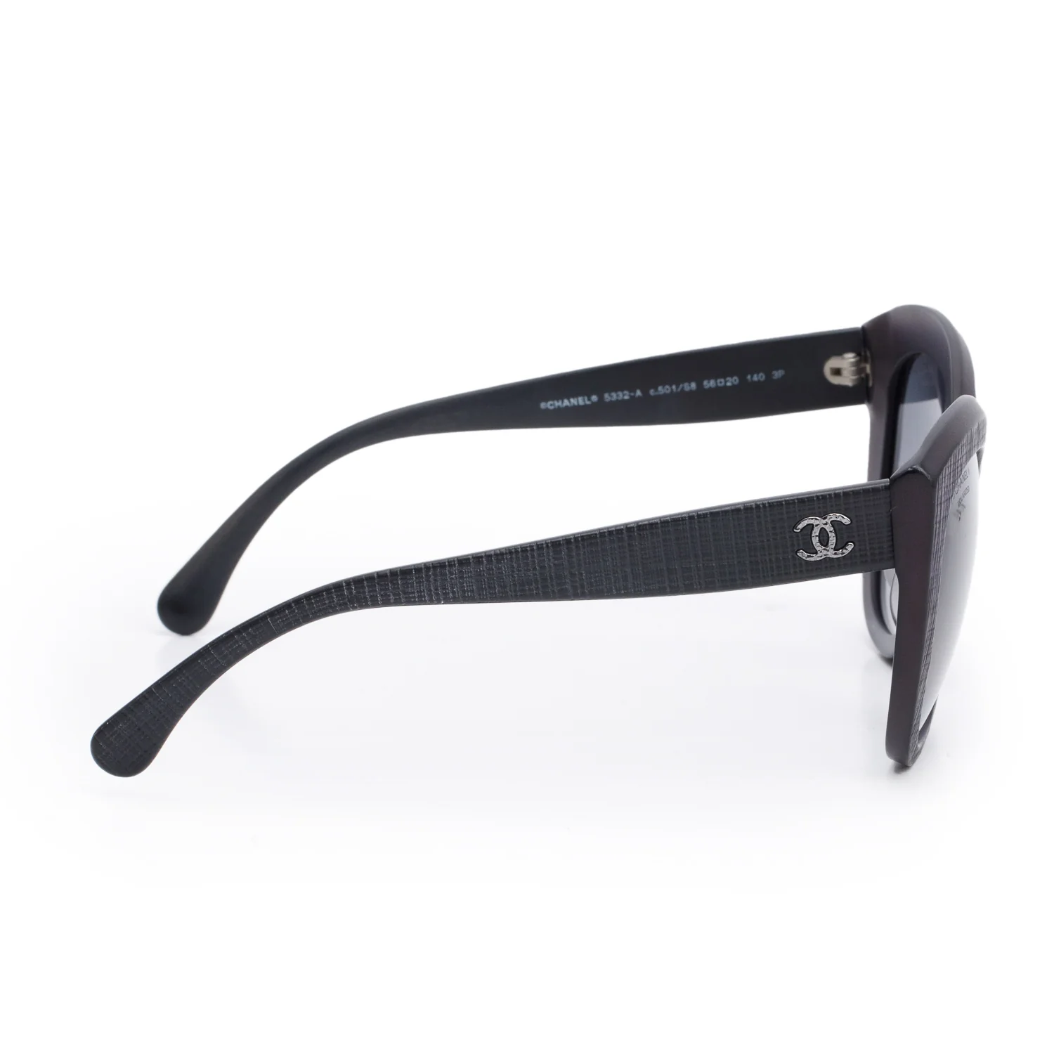 Chanel 5332-A Black Acetate Butterfly Sunglasses w/ Box & Case - Image 3