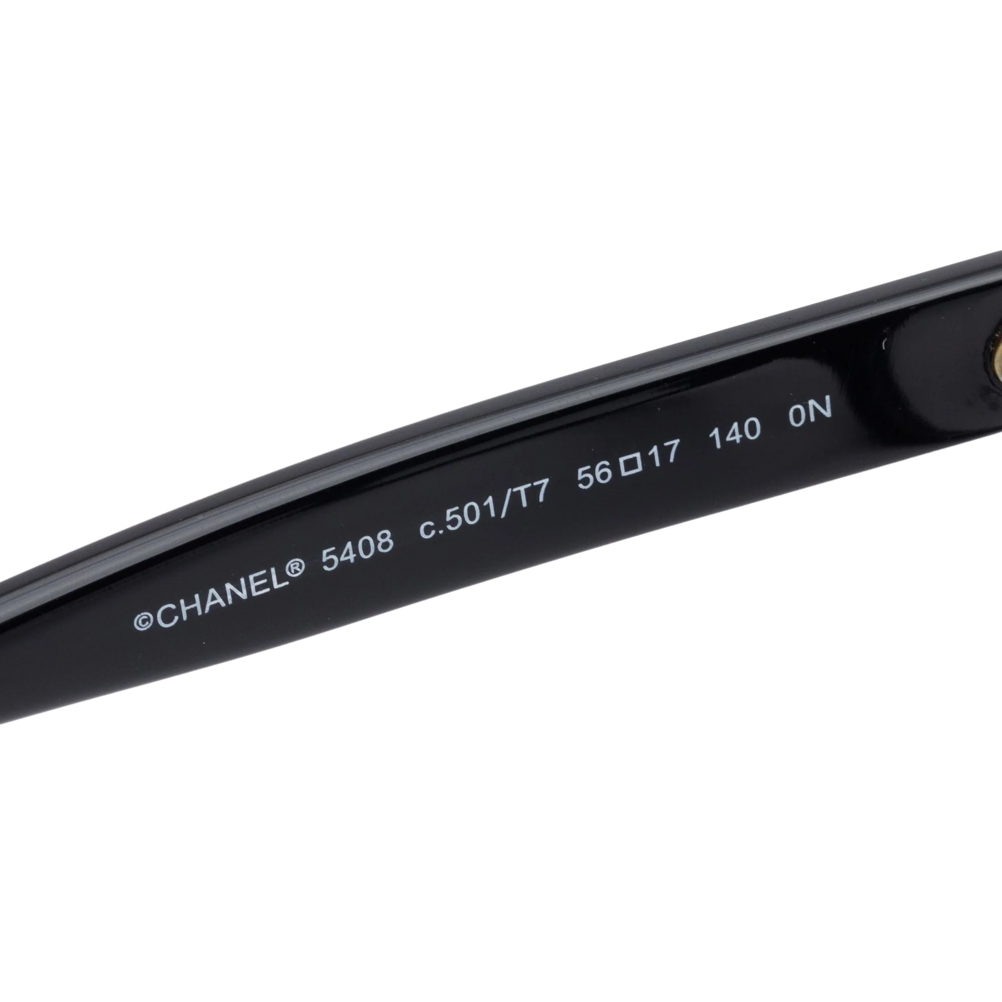 Chanel 5408 Black Acetate Logo Square Eyeglasses w/ Case - Image 6