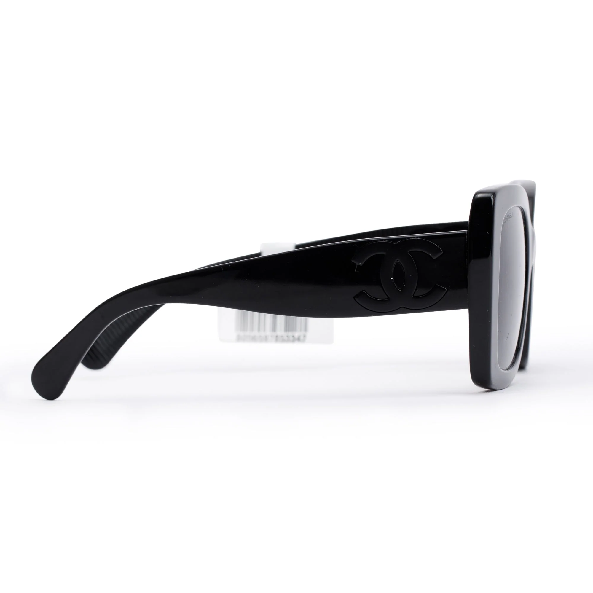 Chanel 5494 Black Acetate CC Logo Square Sunglasses - Image 2