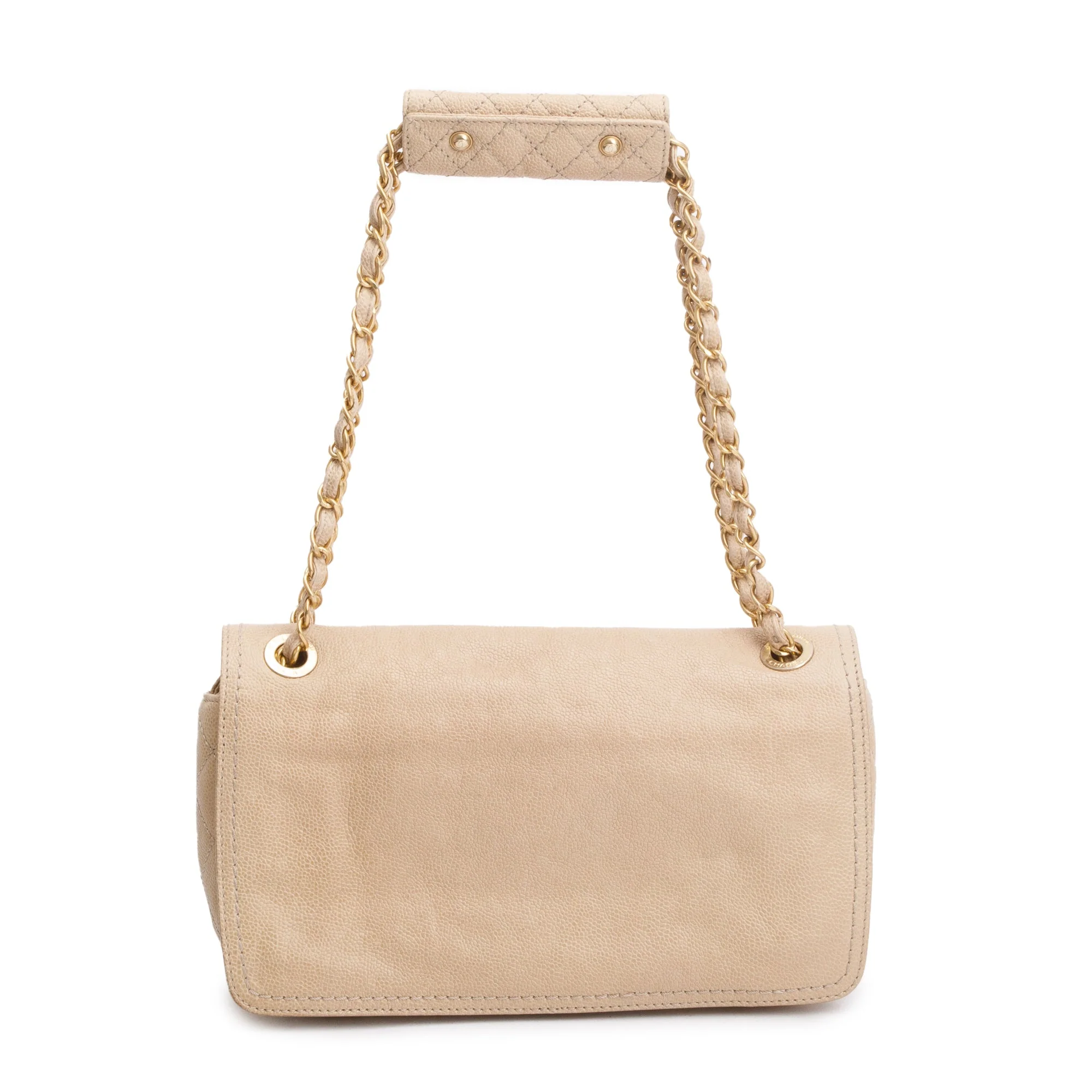 Chanel Beige Caviar Leather 2.55 Reissue Single Flap Bag - Image 5