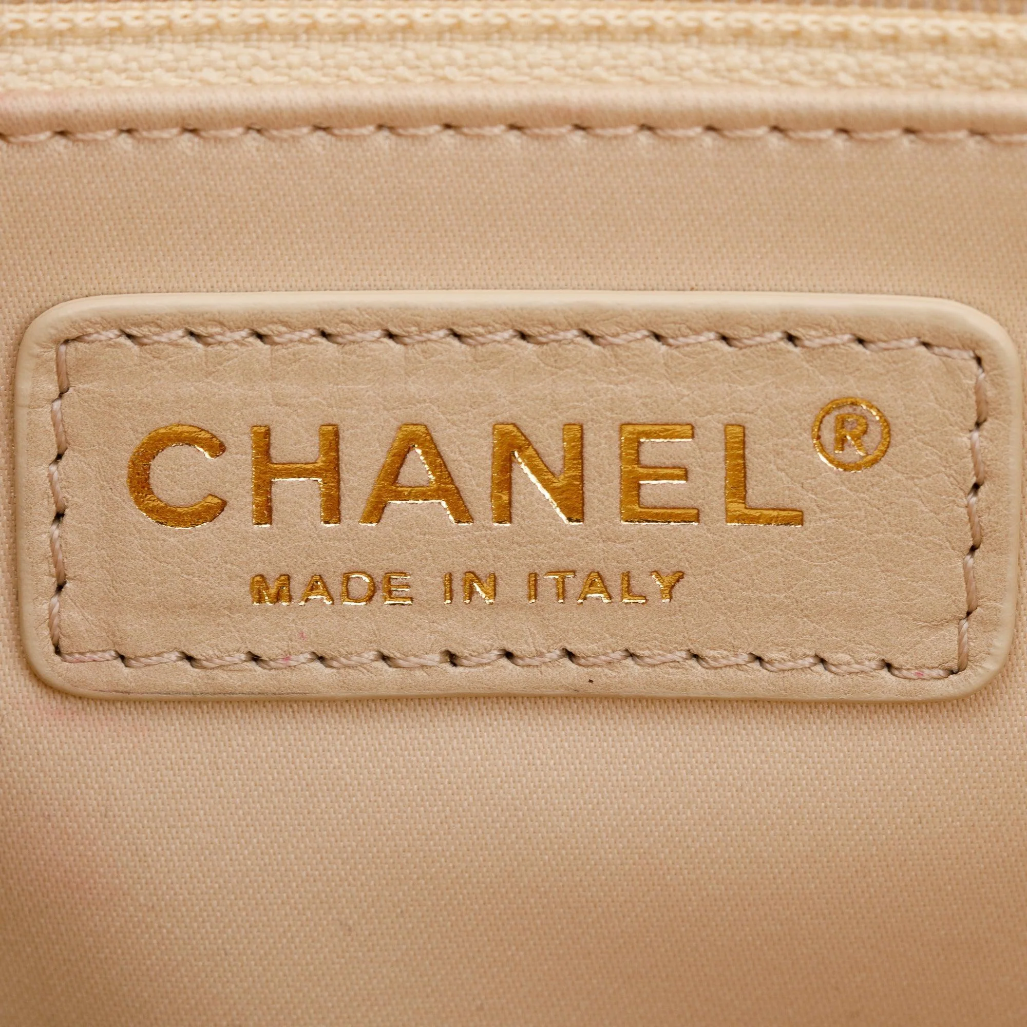Chanel Beige Caviar Leather Grand Shopping Tote (GST) w/ Authentcity Card - Image 9