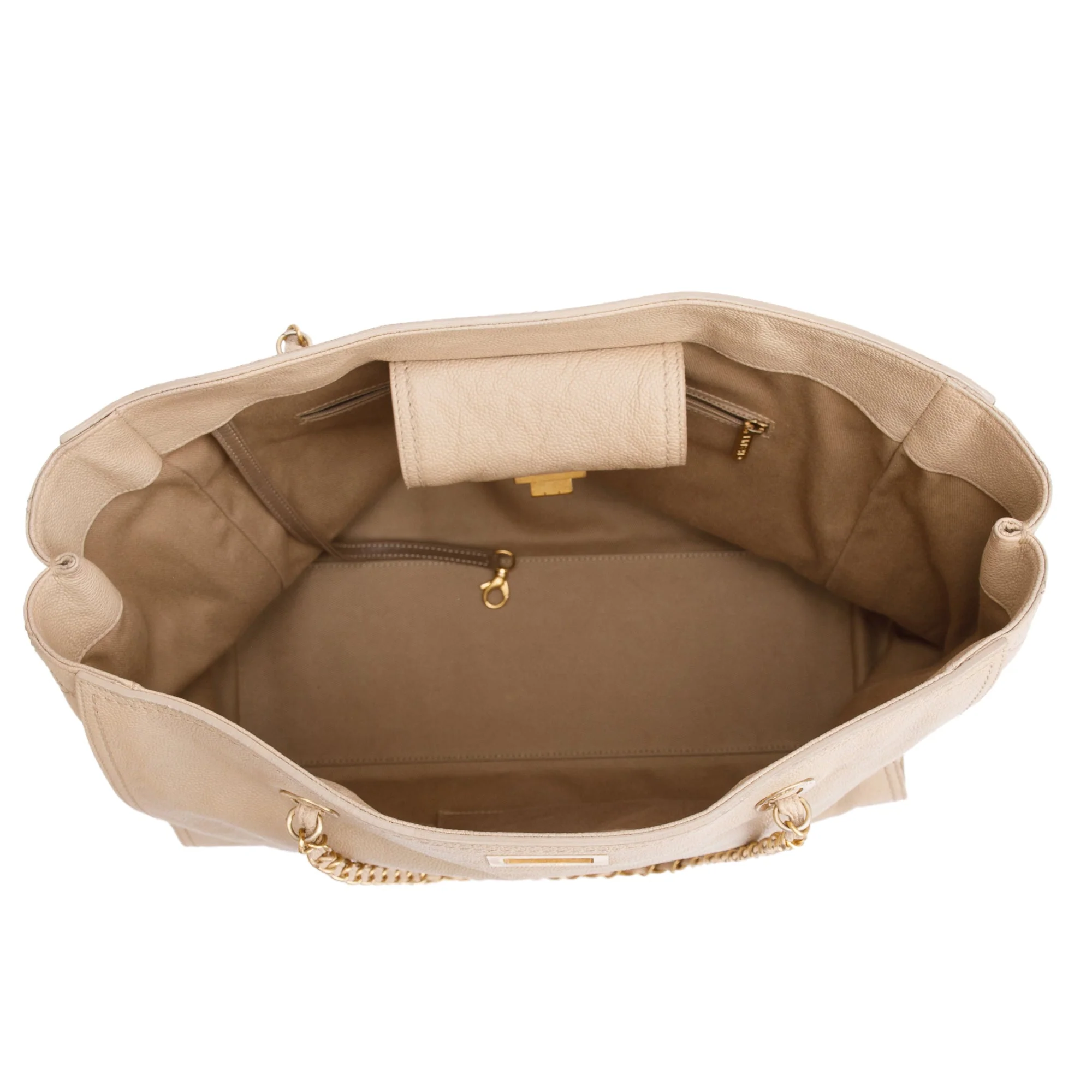 Chanel Beige Caviar Leather Large Reissue Tote w/ Authenticity Card - Image 9