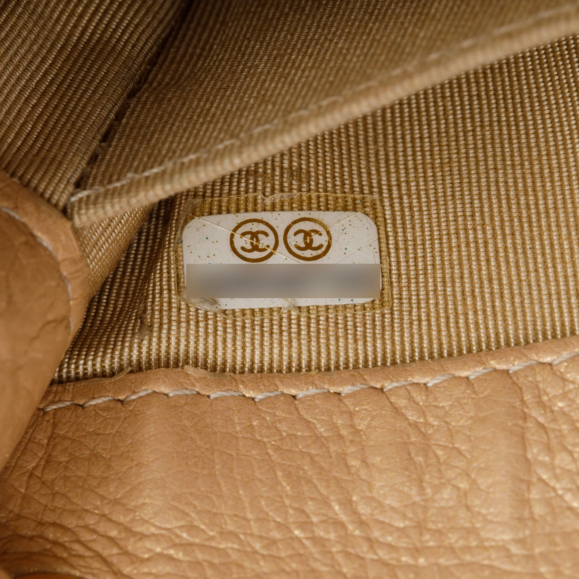 Chanel Beige Iridescent Quilted Calfskin Leather CC Crossbody Phone Holder - Image 10