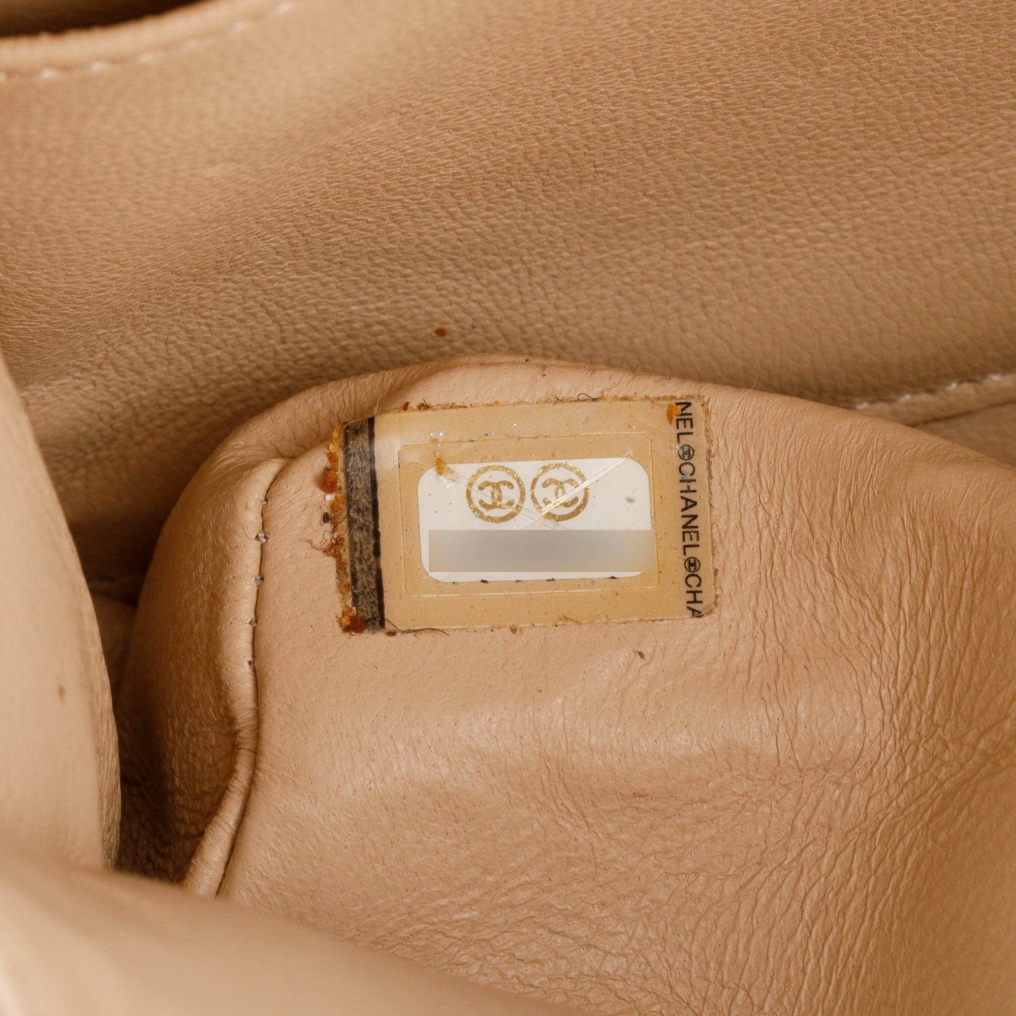 Chanel Beige Quilted Caviar Leather Classic Medium Double Flap Bag - Image 10