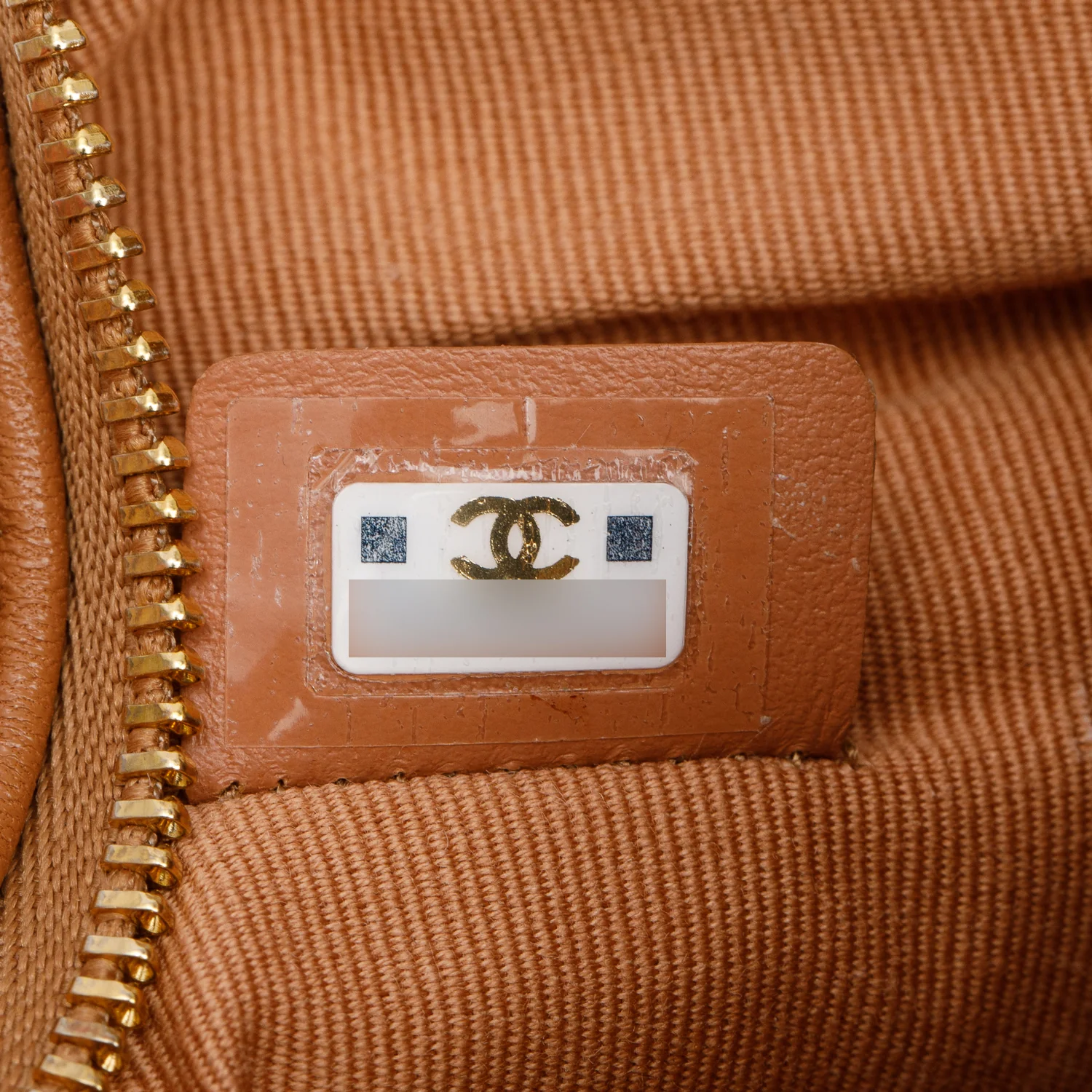 Chanel Beige Quilted Lambskin Leather Large 19 Pouch - Image 7