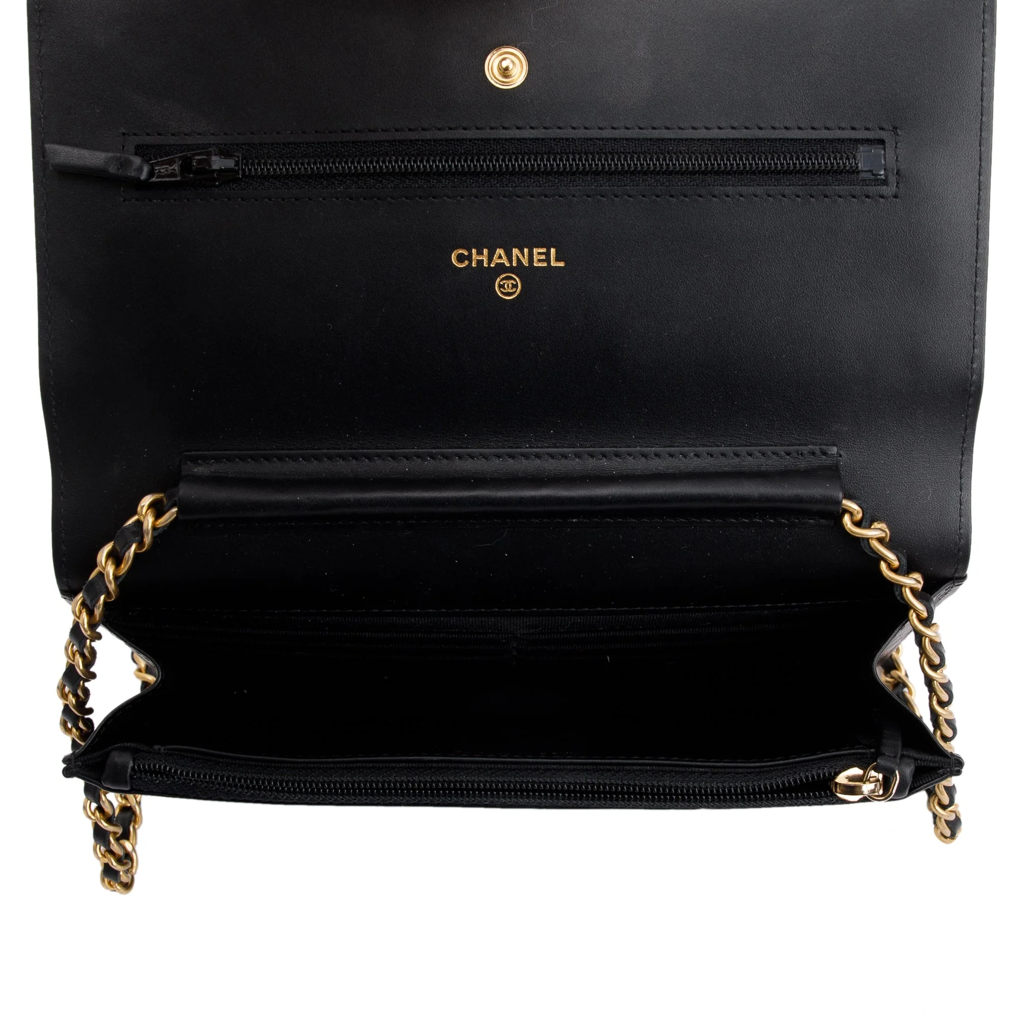 Chanel Black Aged Calfskin Leather Lucky Charms Reissue Wallet on Chain w/ Box & Authenticity Card - Image 7