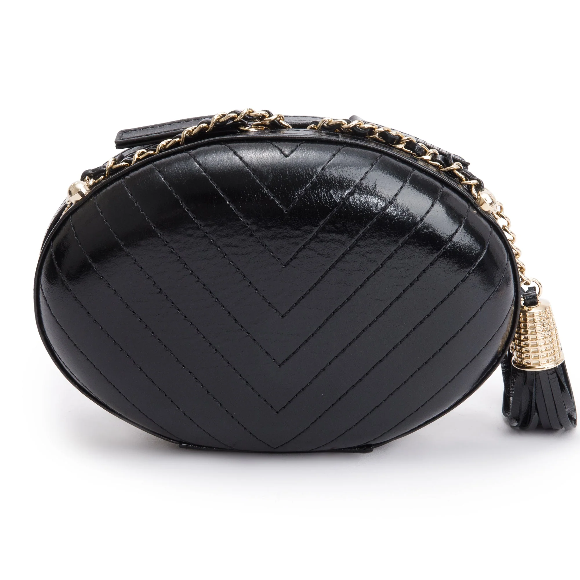 Chanel Black Calfskin Leather La Pausa Tassel Clutch Crossbody Bag w/ Authenticity Card - Image 5