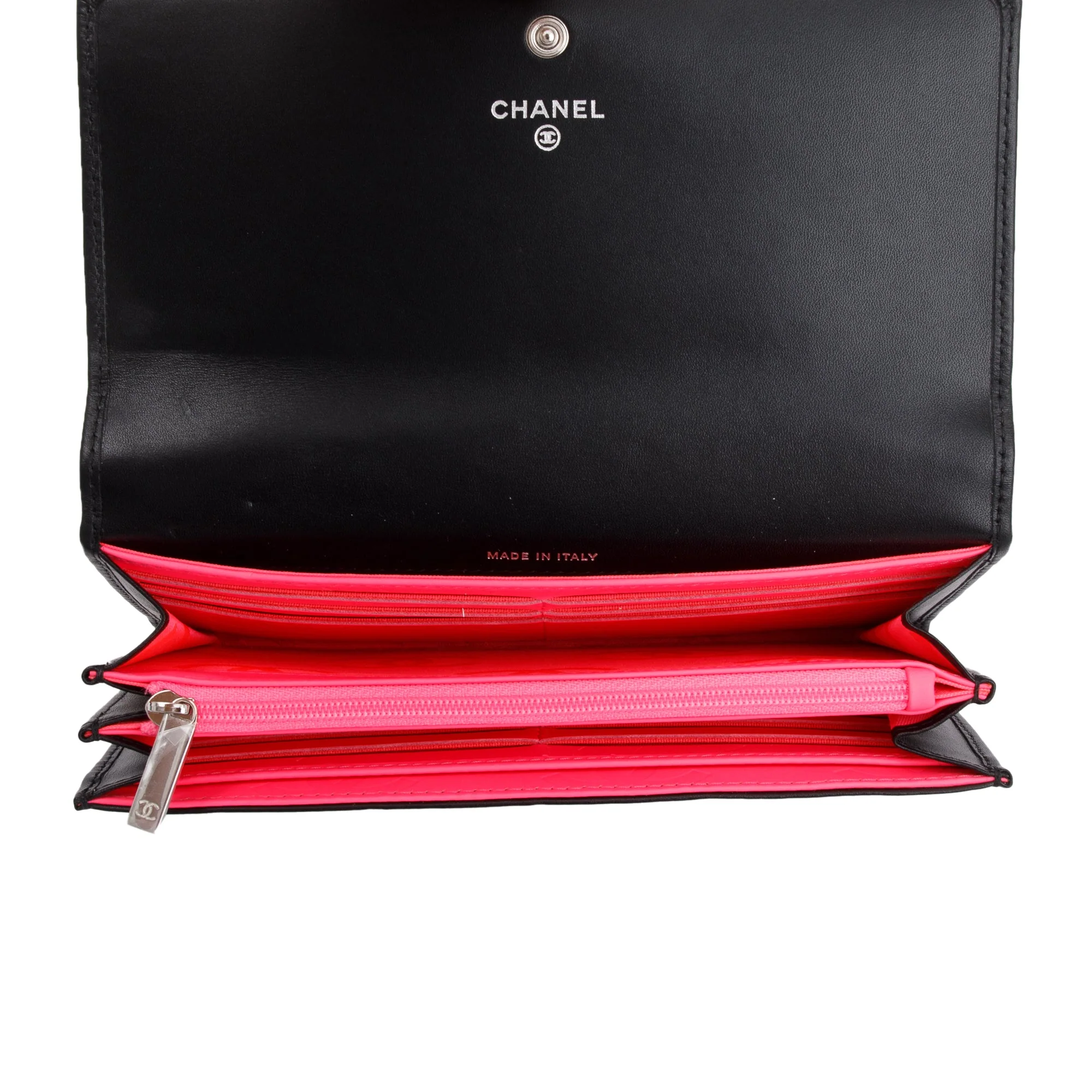 Chanel Black Calfskin Leather Ligne Cambon Continental Flap Wallet w/ Box & Authenticity Card - Image 5