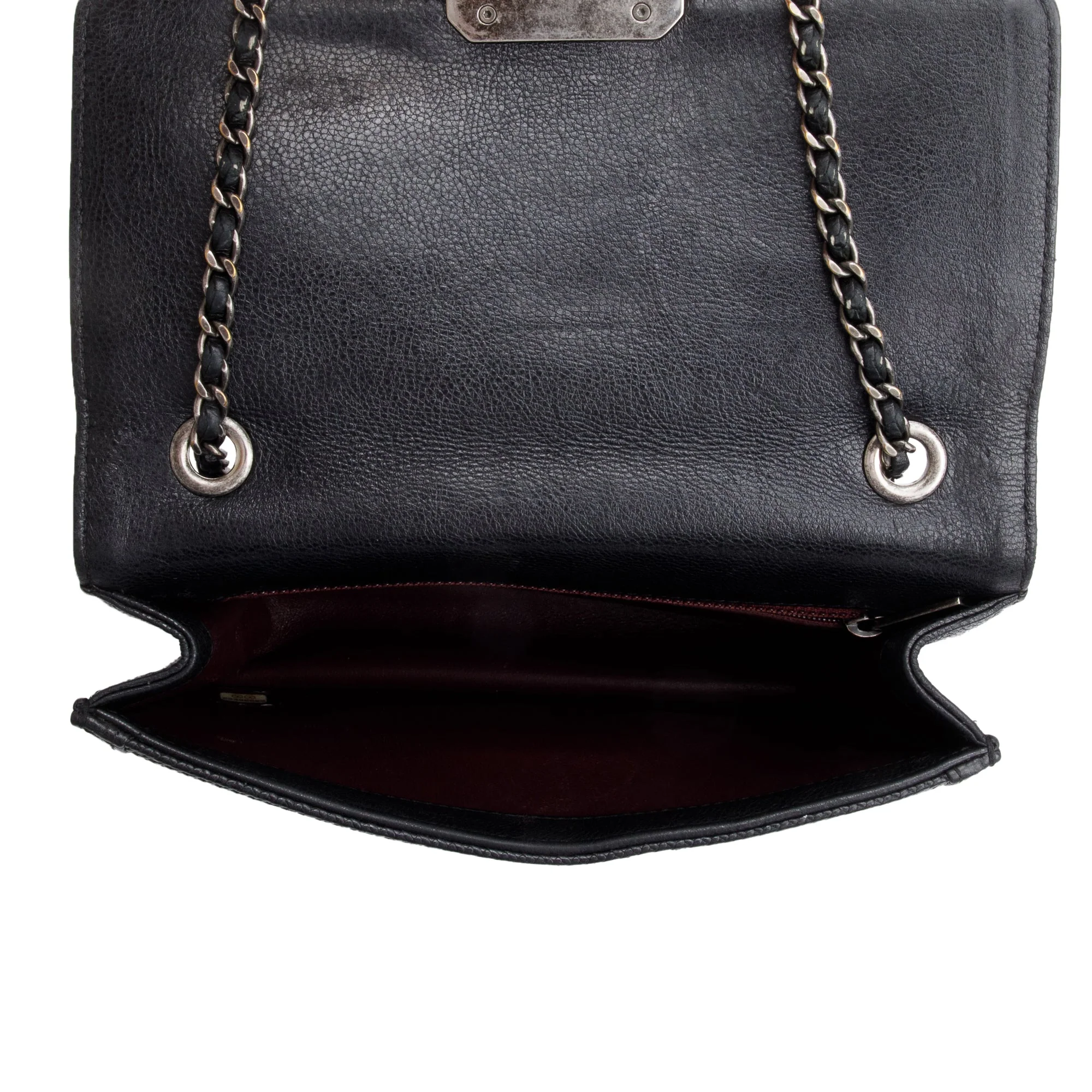 Chanel Black Calfskin Leather Micro Retro Flap Bag w/ Authenticity Card - Image 10