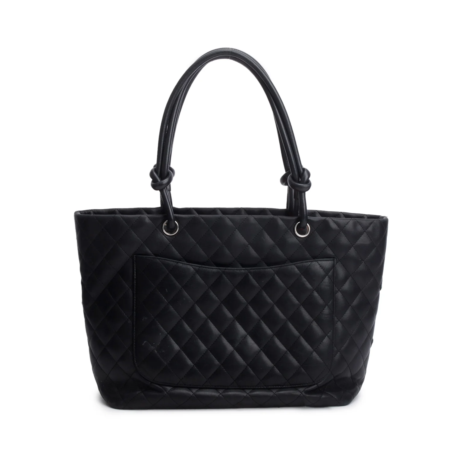 Chanel Black Calfskin Quilted Large Cambon Tote - Image 4