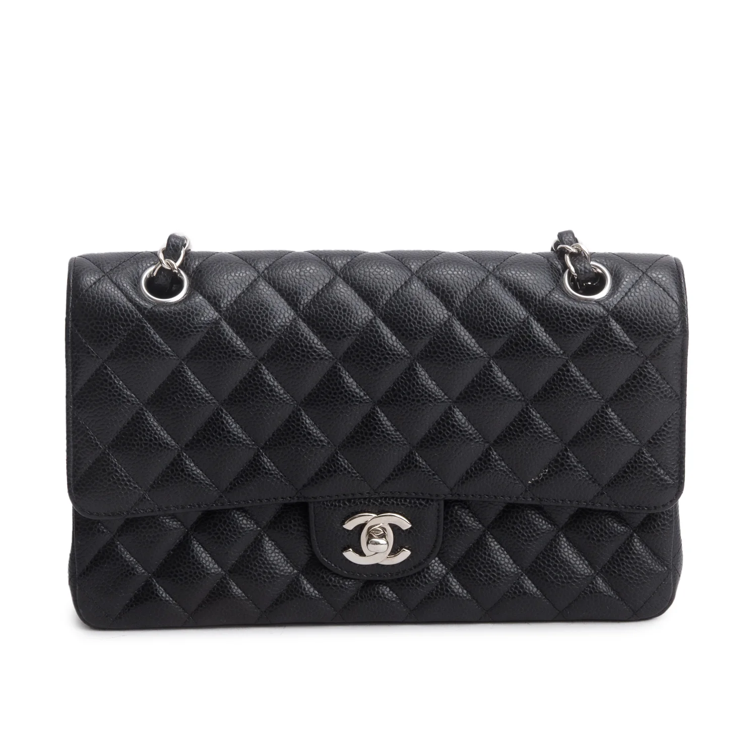 Chanel Black Caviar Classic Medium Double Flap Bag - Image 3