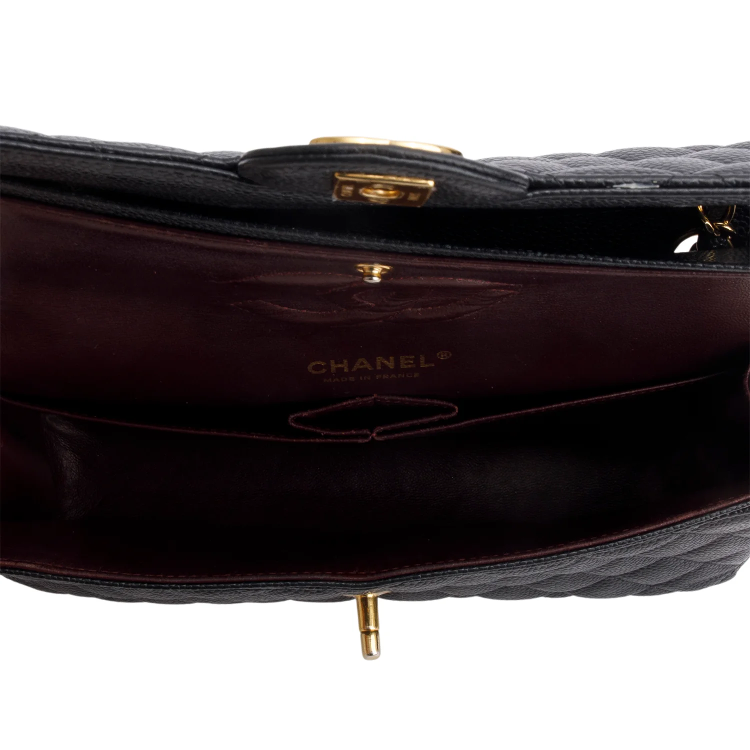 Chanel Black Caviar Classic Medium Double Flap Bag w/ Box & Authenticity Card - Image 8