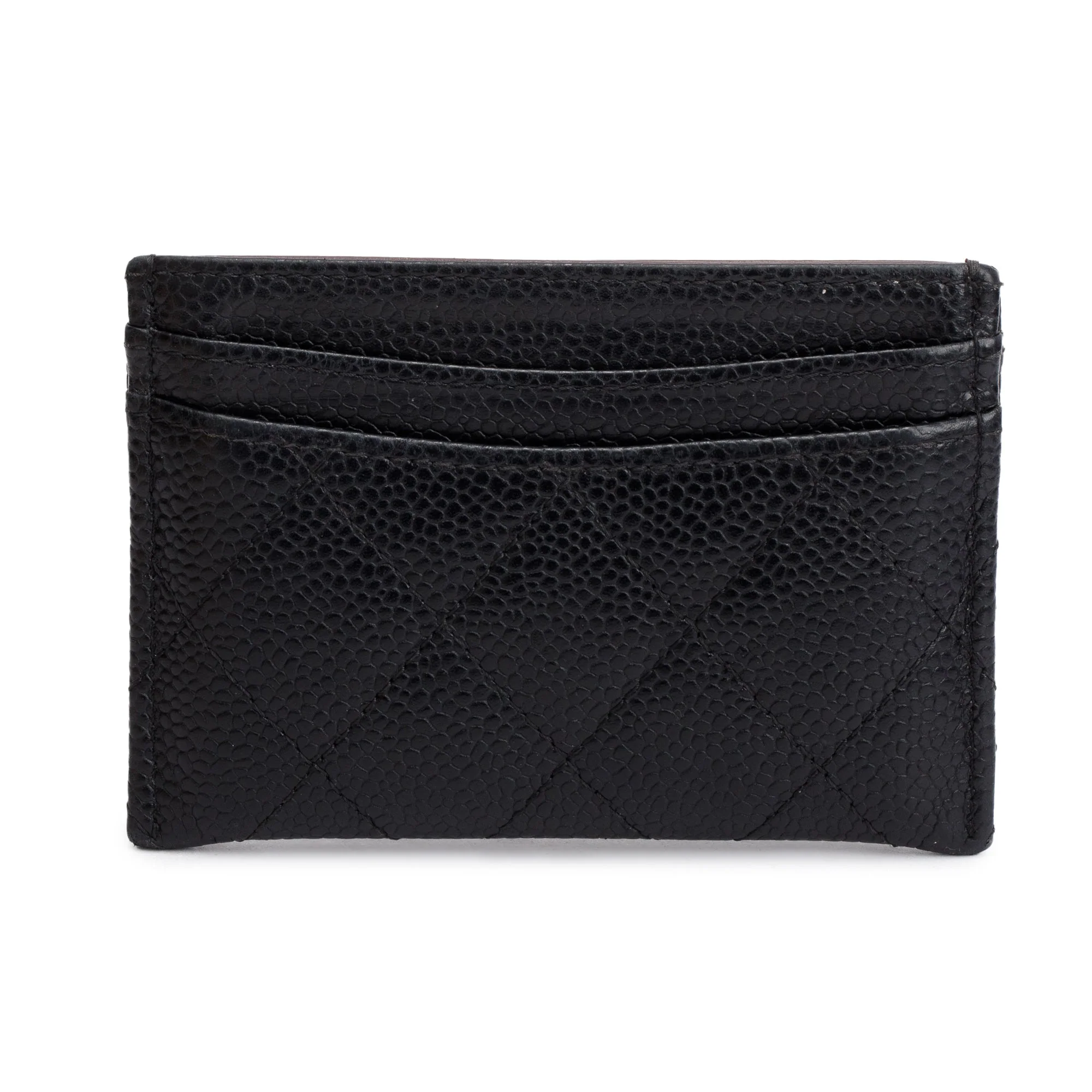 Chanel Black Caviar Leather Classic Card Holder w/ Box - Image 4