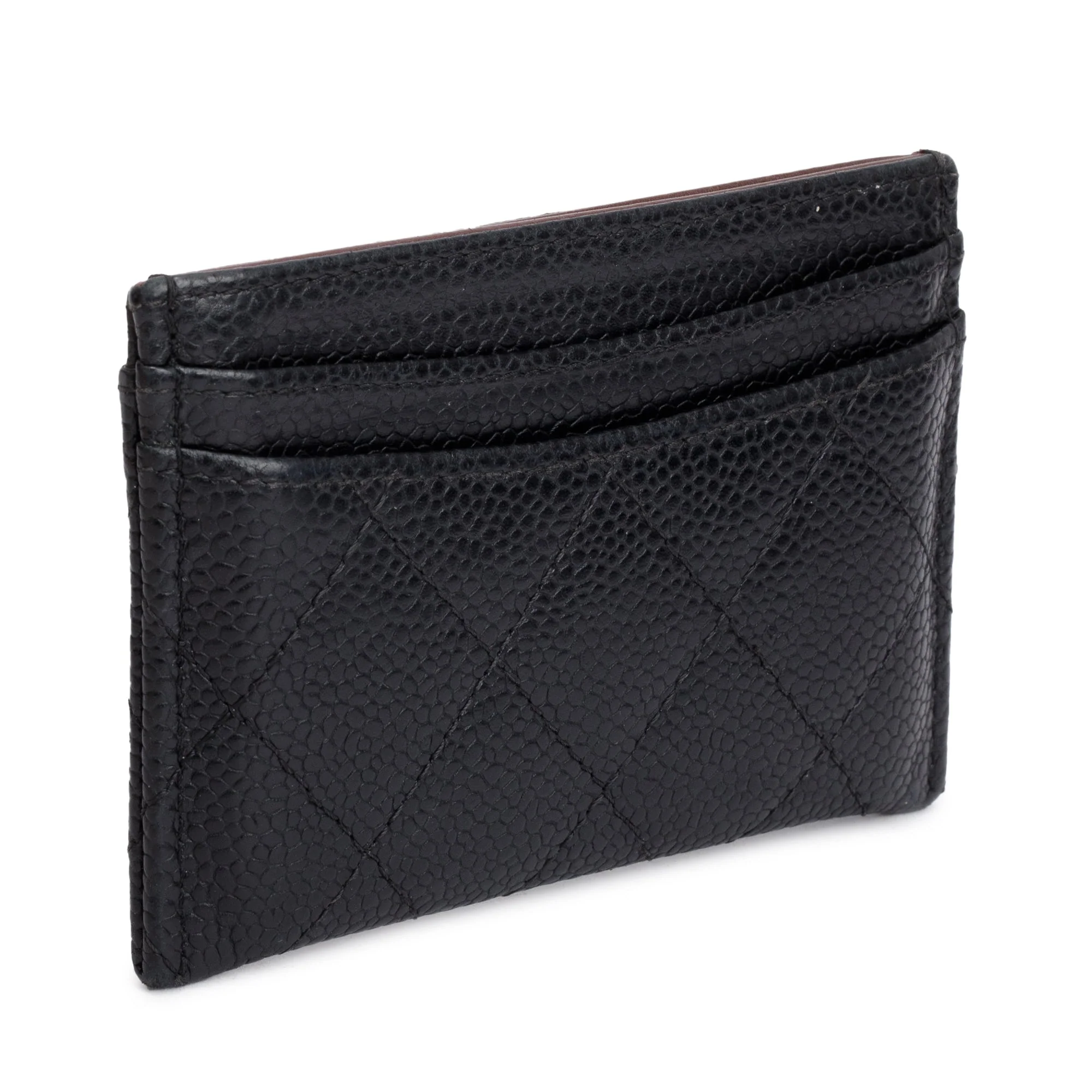 Chanel Black Caviar Leather Classic Card Holder w/ Box - Image 5