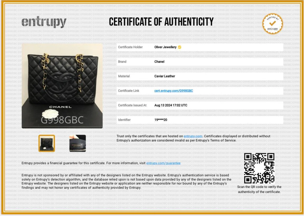 Chanel Black Caviar Leather Grand Shopping Tote (GST) w/ Authenticity Card - Image 10