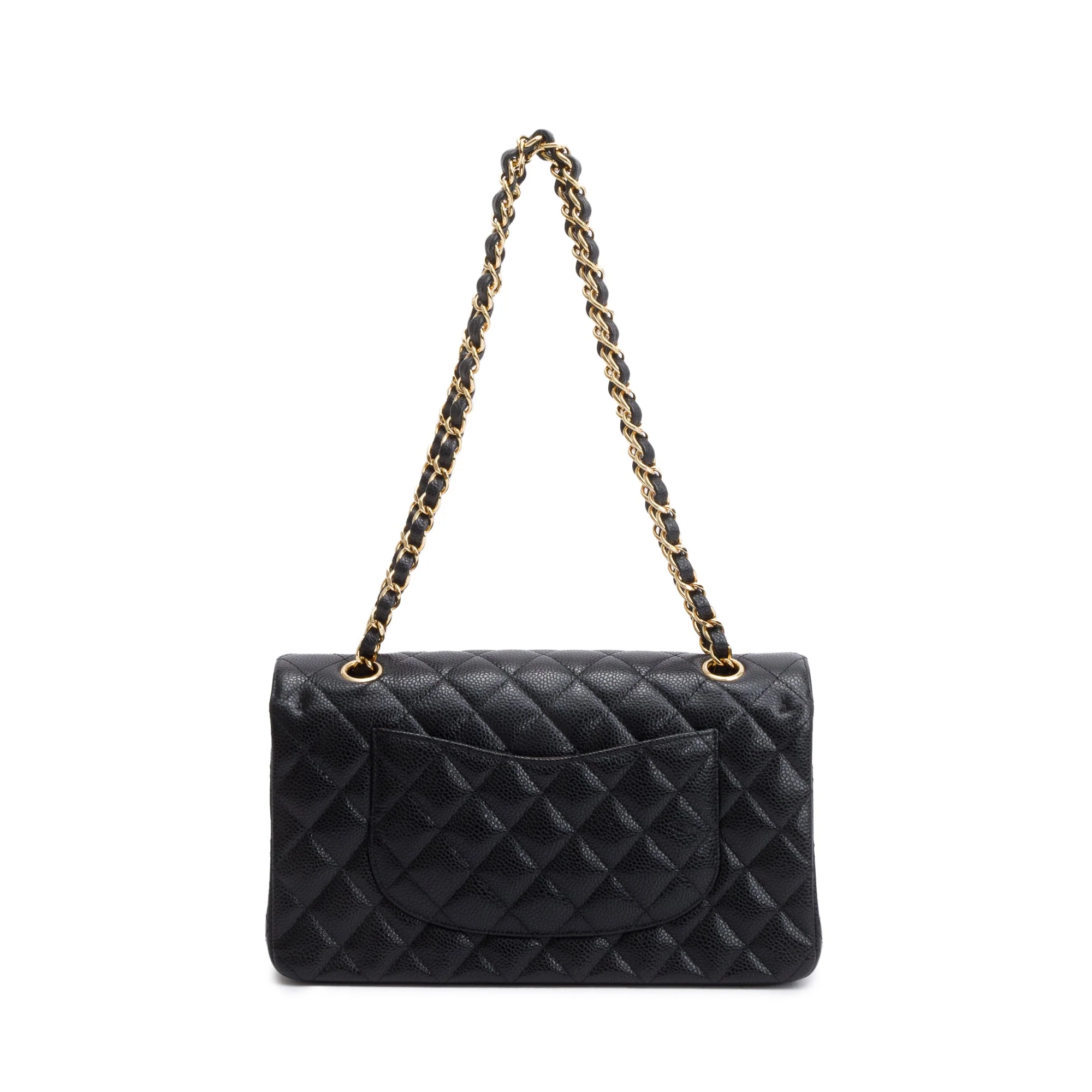 Chanel Black Caviar Leather Medium Classic Double Classic Flap Bag w/ Box - Image 6