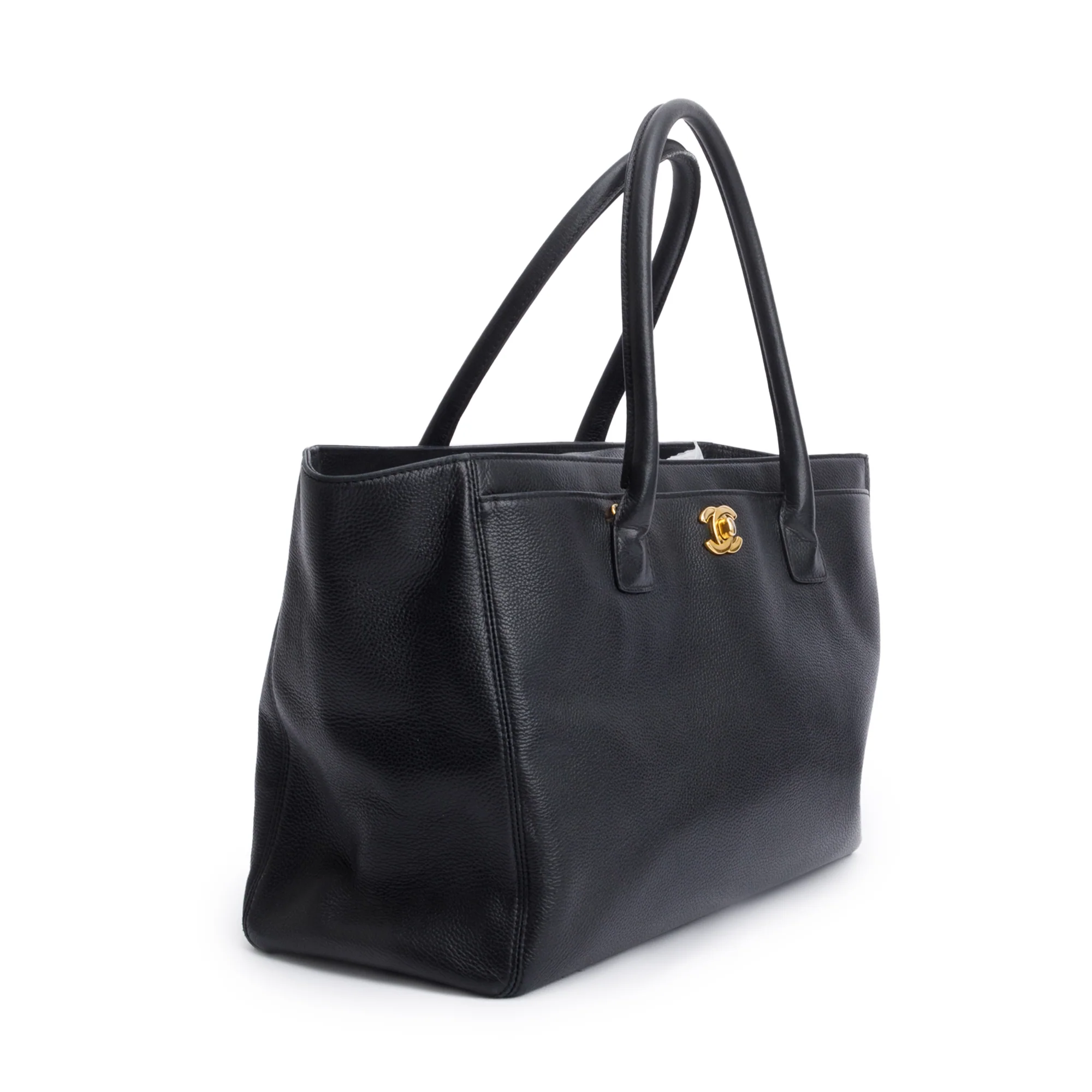 Chanel Black Caviar Leather Medium Executive Cerf Tote w/ Strap - Image 4
