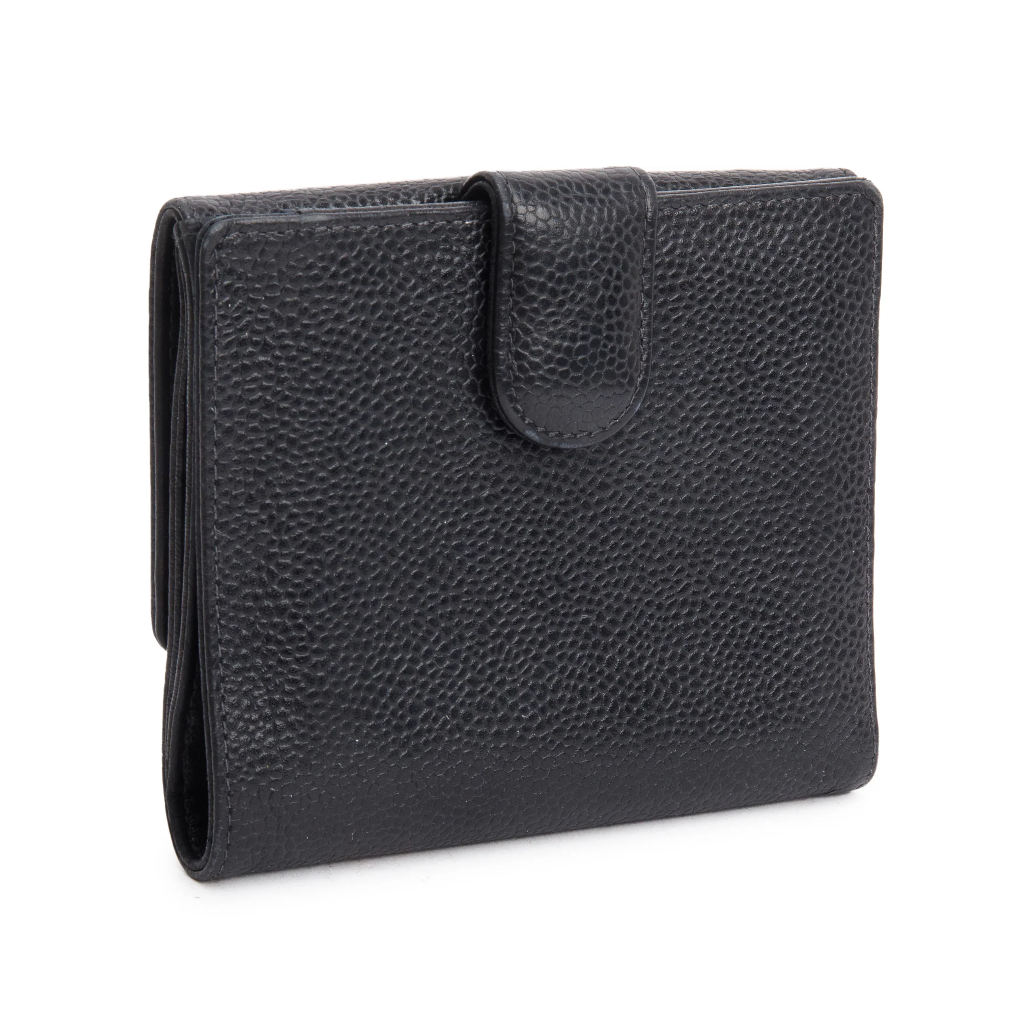 Chanel Black Caviar Leather Timeless Compact Wallet w/ Box & Authenticity card - Image 5