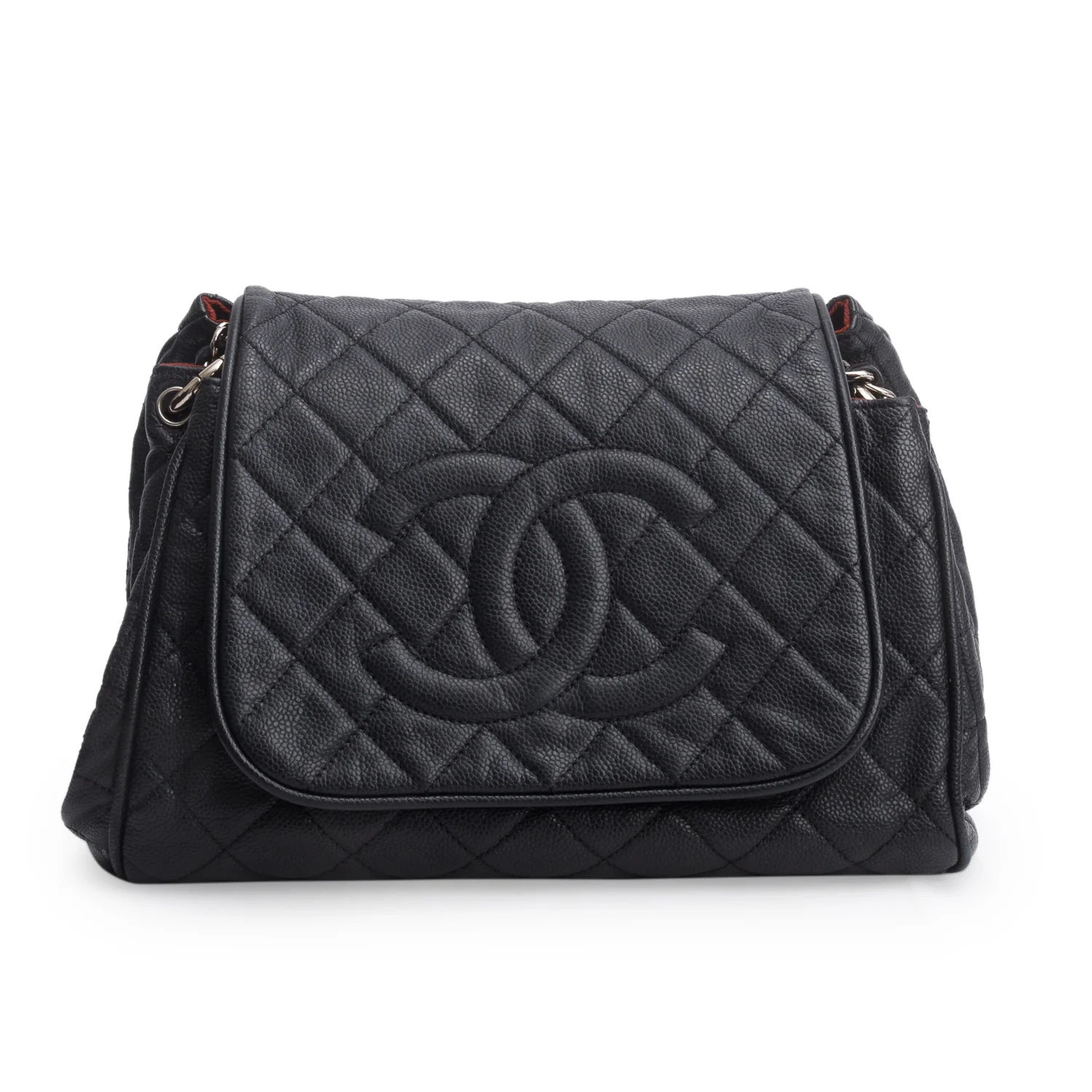 Chanel Black Caviar Quilted Leather Timeless Accordion Flap Bag - Image 3