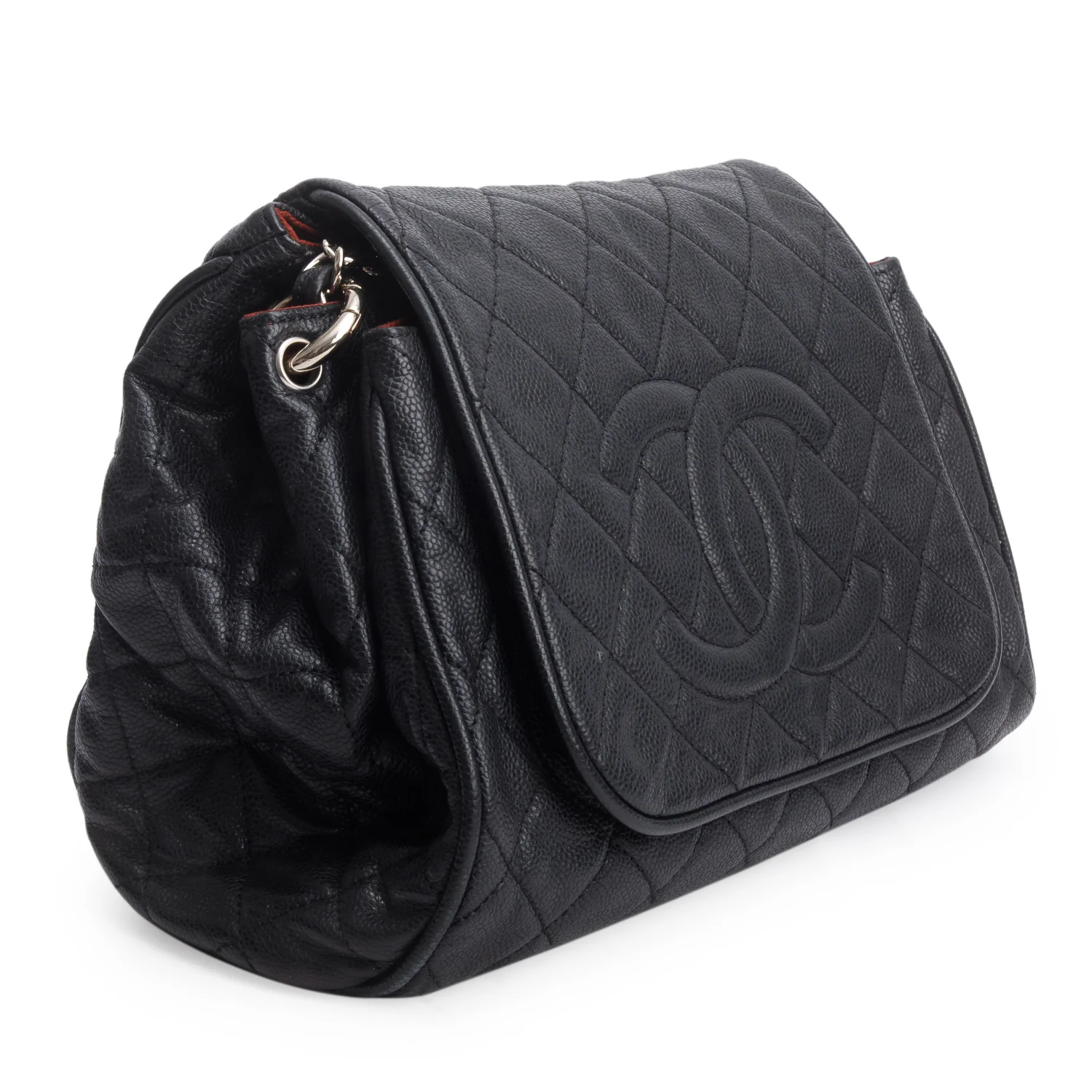 Chanel Black Caviar Quilted Leather Timeless Accordion Flap Bag - Image 4