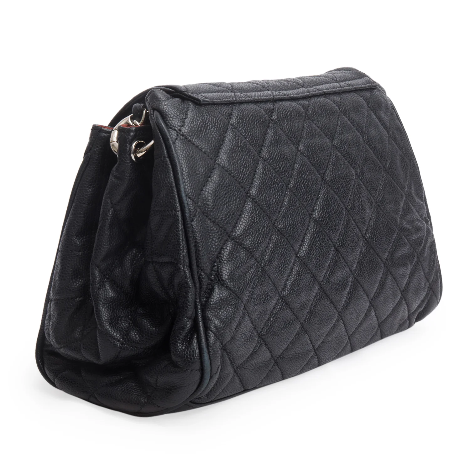 Chanel Black Caviar Quilted Leather Timeless Accordion Flap Bag - Image 6