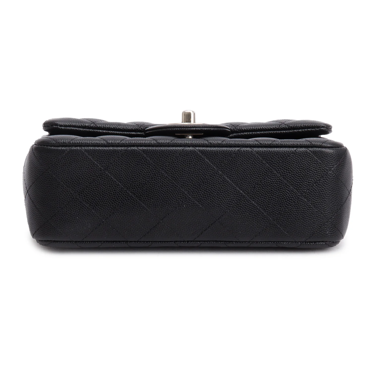 Chanel Black Caviar Quilted Mini Rectangular Flap Bag - Image 6