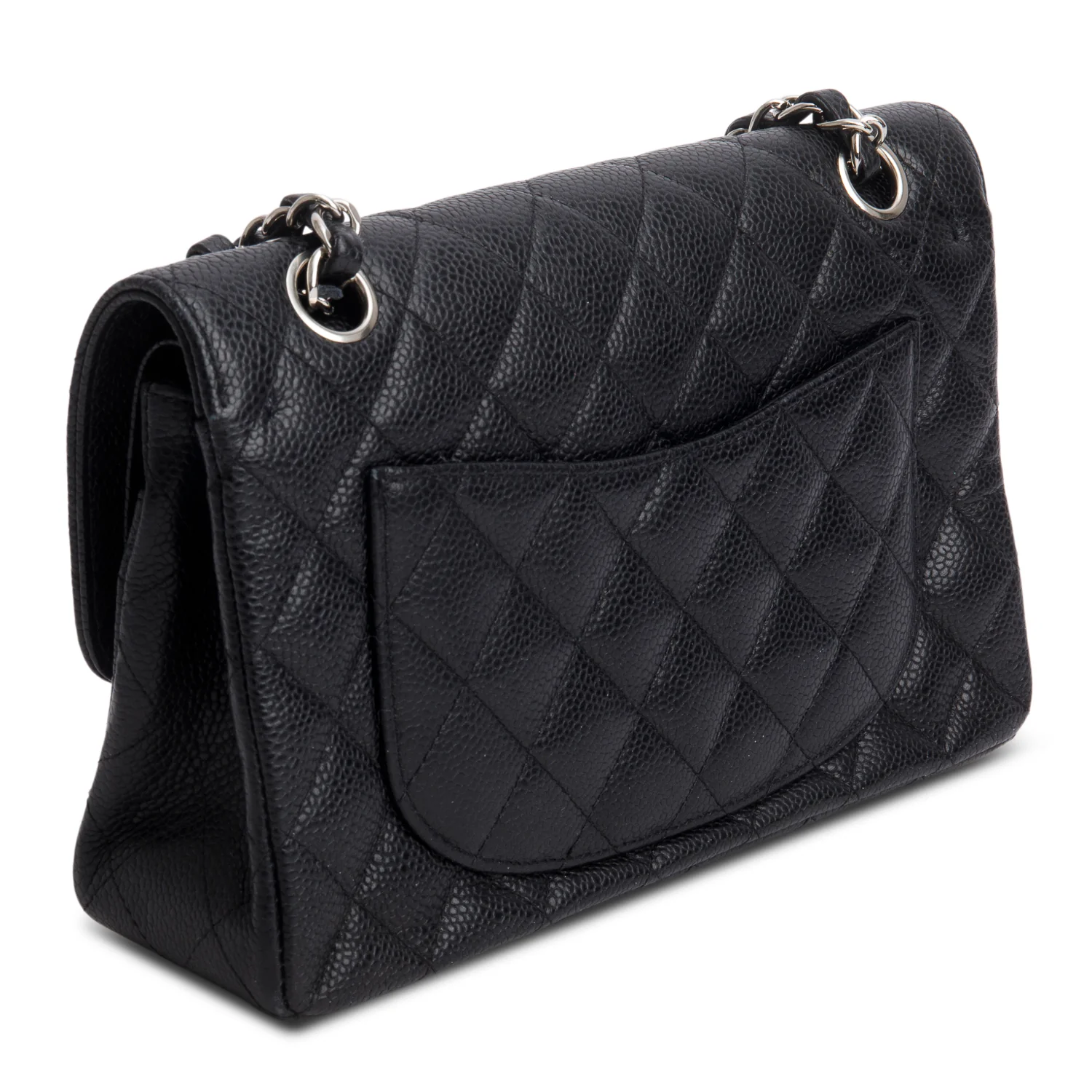 Chanel Black Caviar Quilted Small Double Flap Bag - Image 5